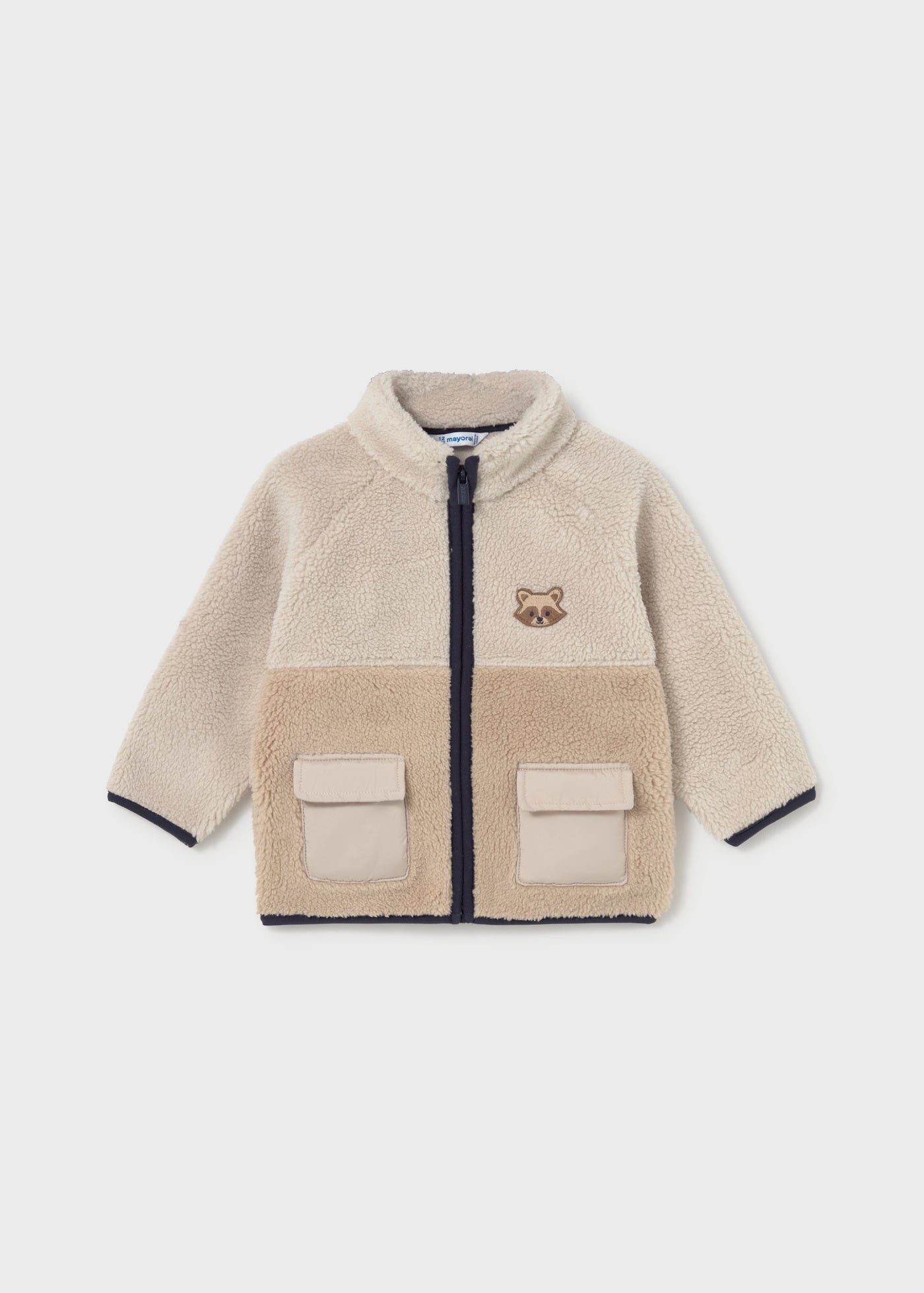 Sudadera cremallera borrego bebé