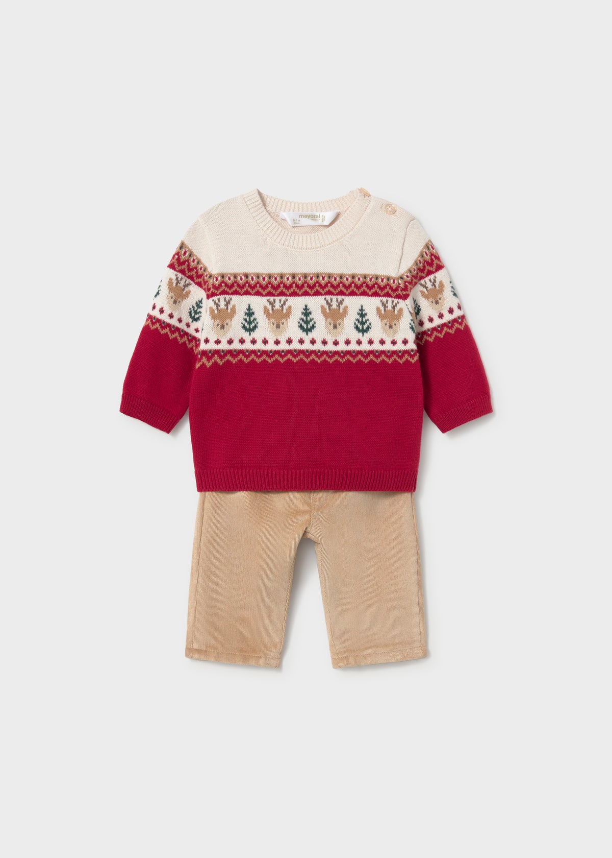 Conjunto pantalón y jersey animal recién nacido