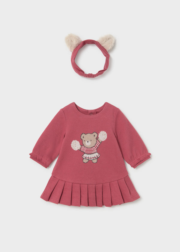 Vestido con diadema recién nacida