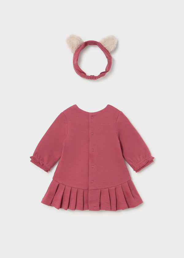 Vestido con diadema recién nacida