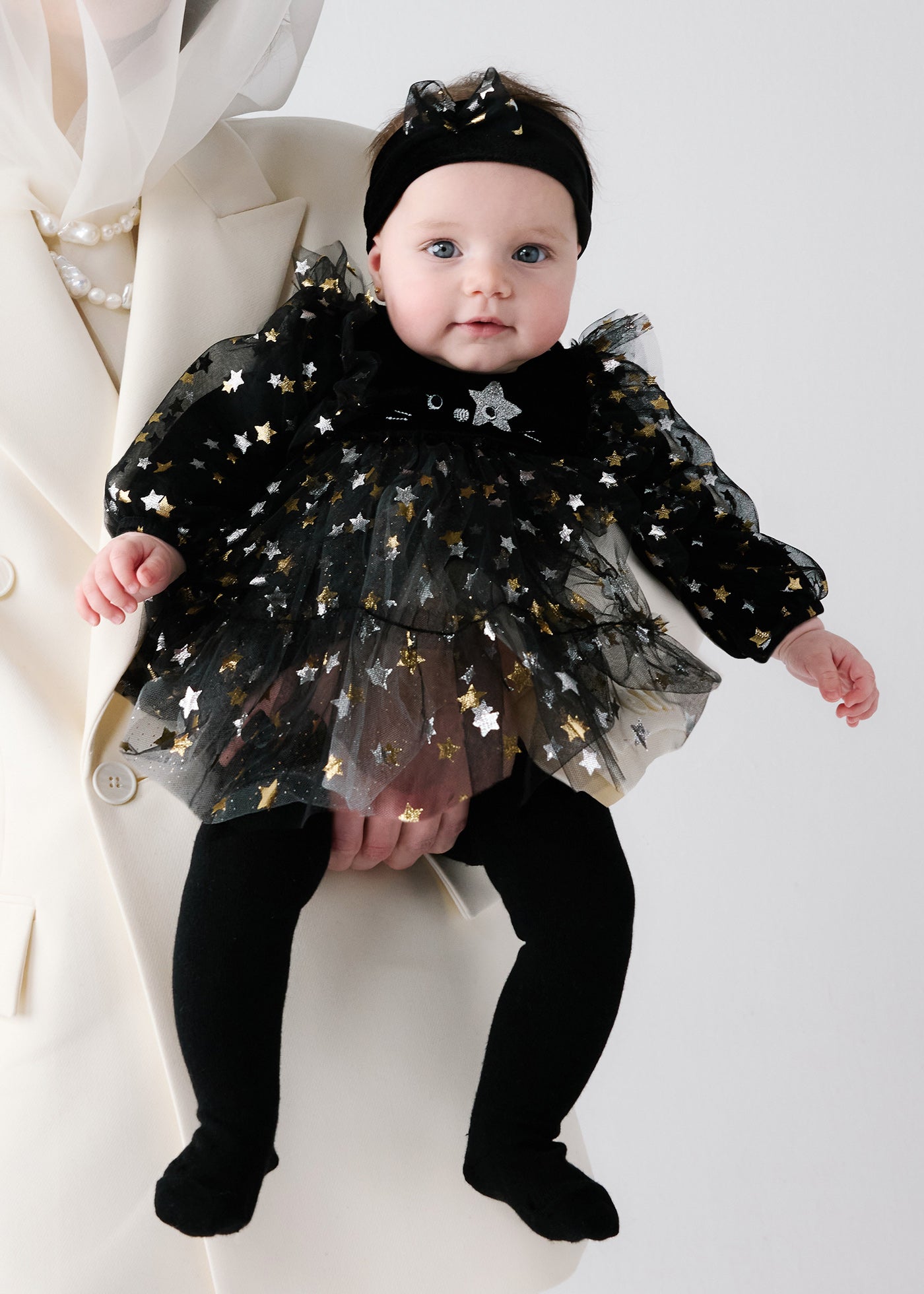 Vestido con diadema fantasía recién nacida