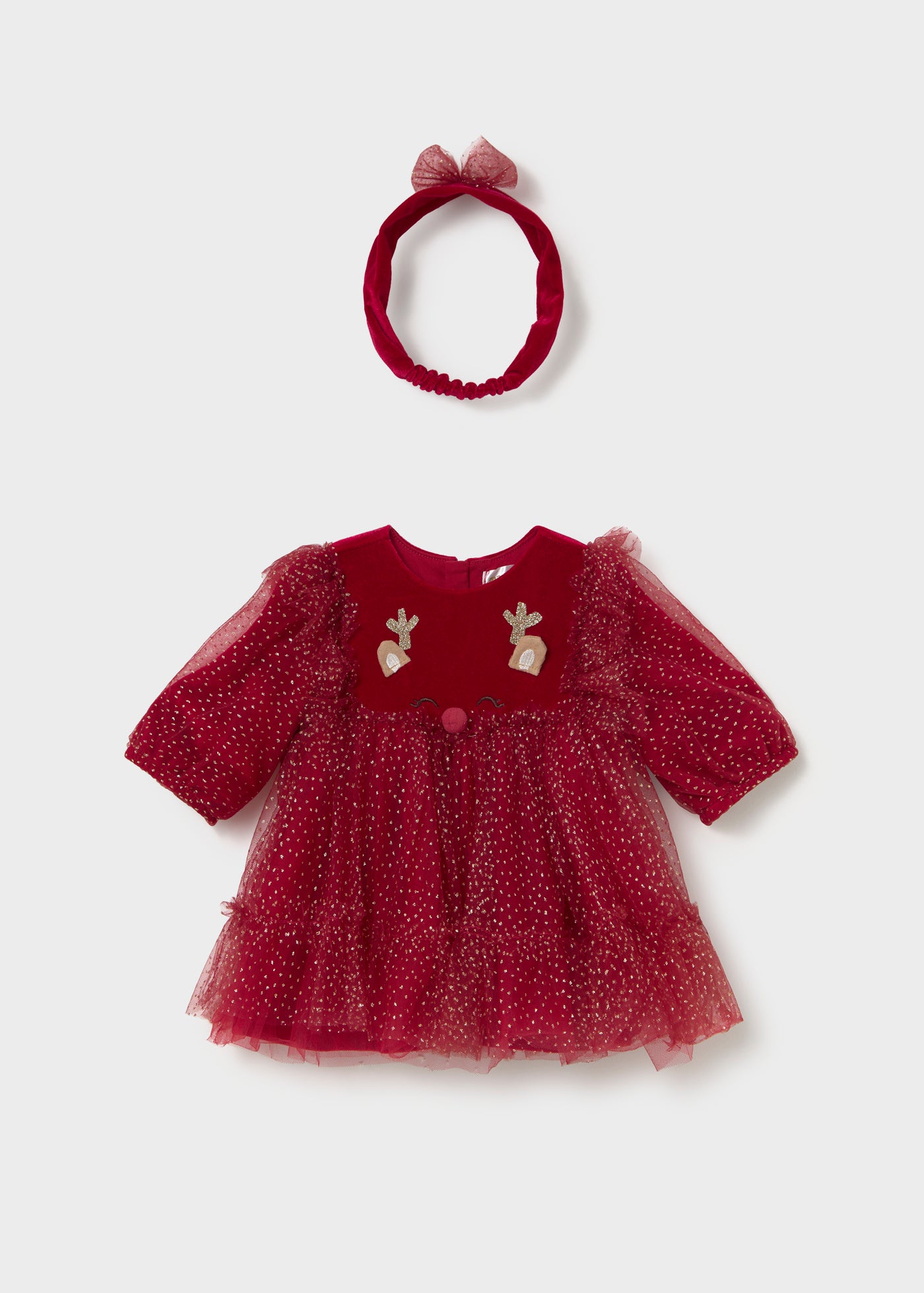 Vestido con diadema fantasía recién nacida