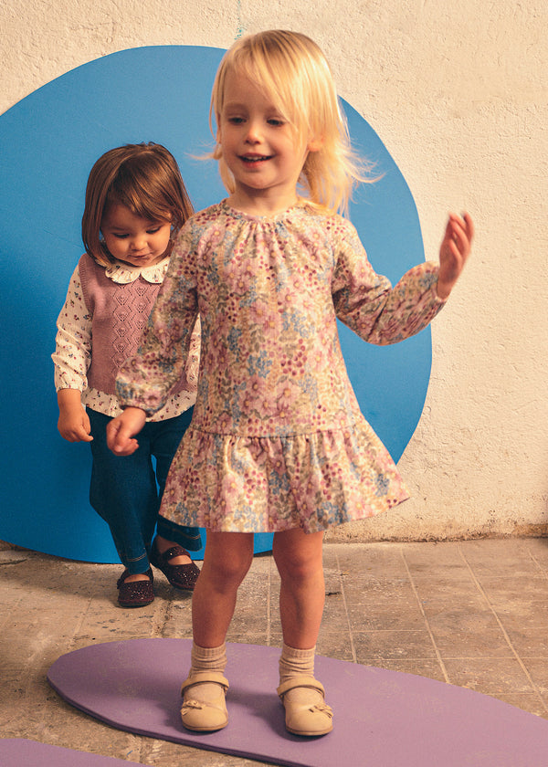 Vestido bambula estampado bebé