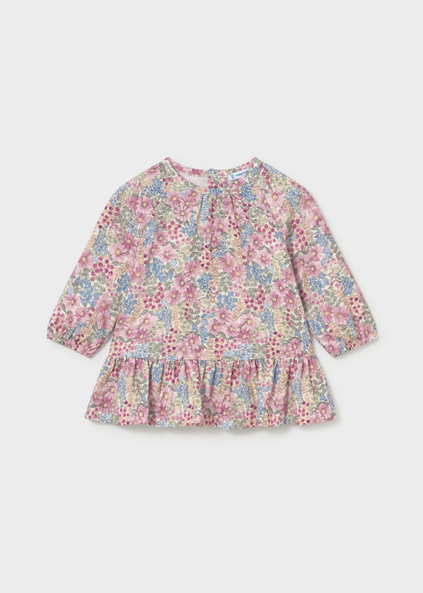 Vestido bambula estampado bebé