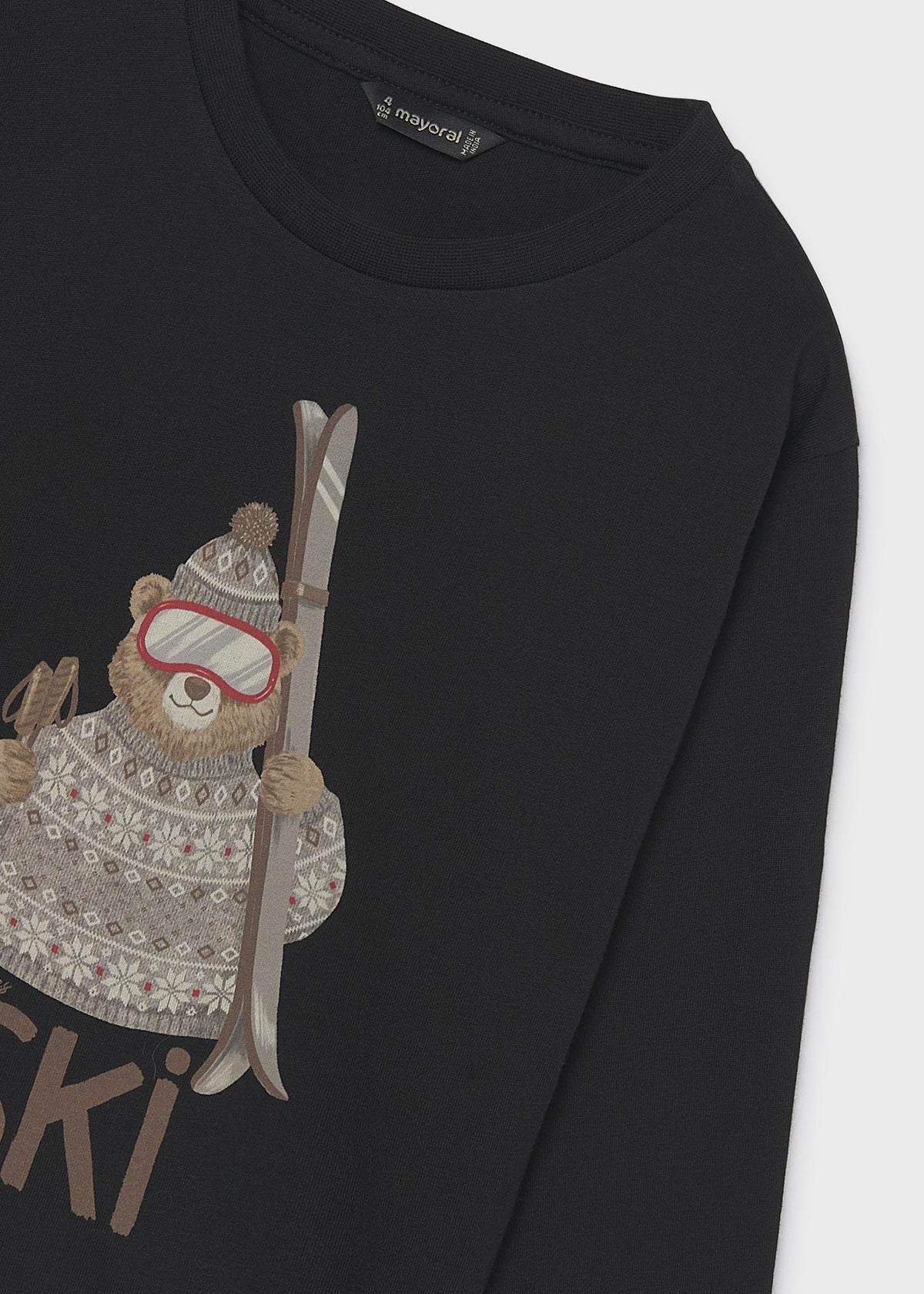 Camiseta oso esquí niño