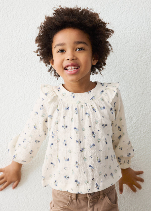 Blusa bambula estampada niño