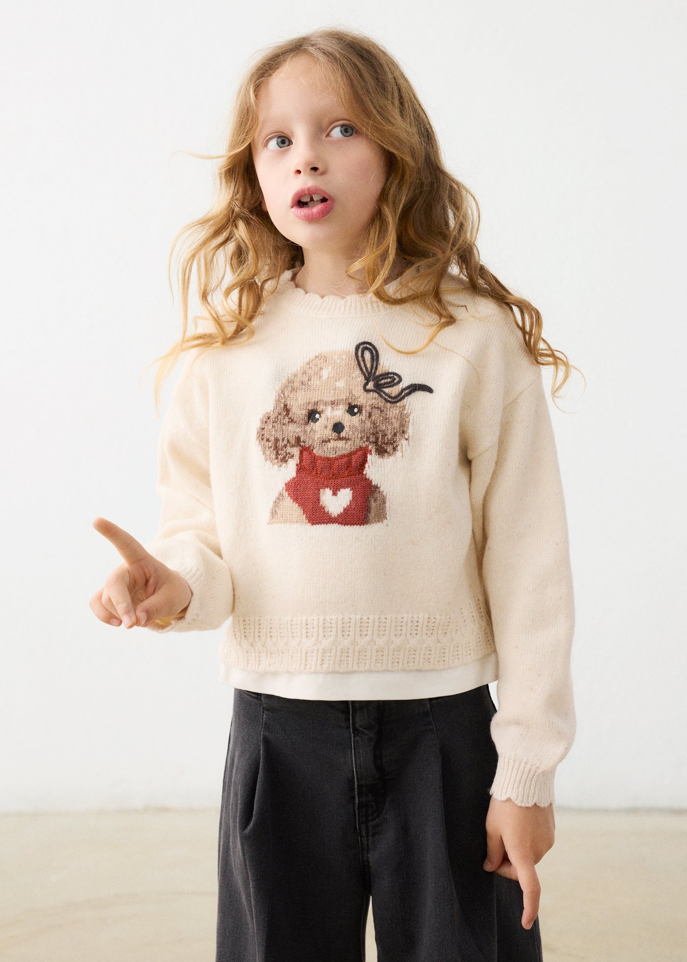 Jersey intarsia niña