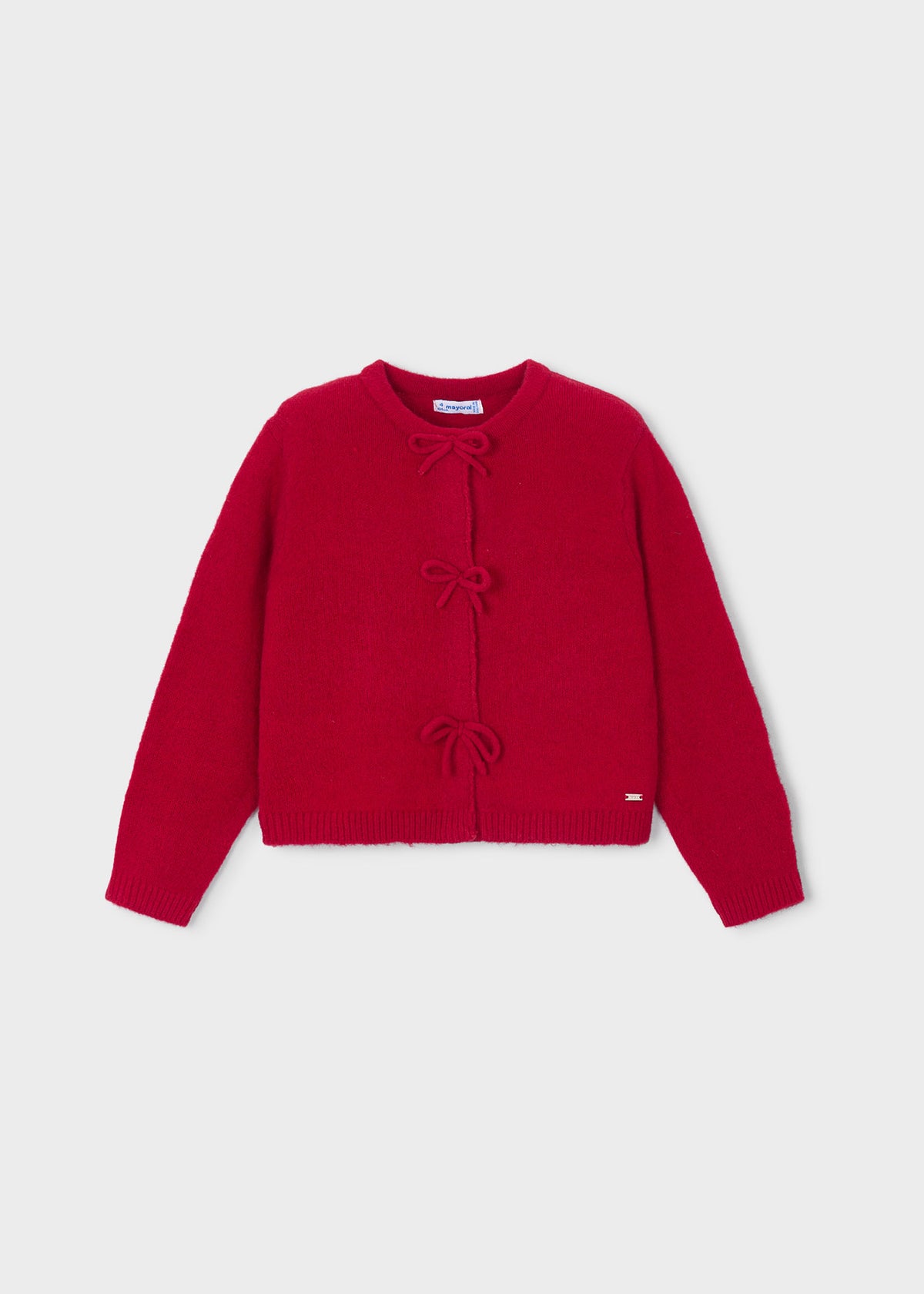 Rebeca tricot lazos niña