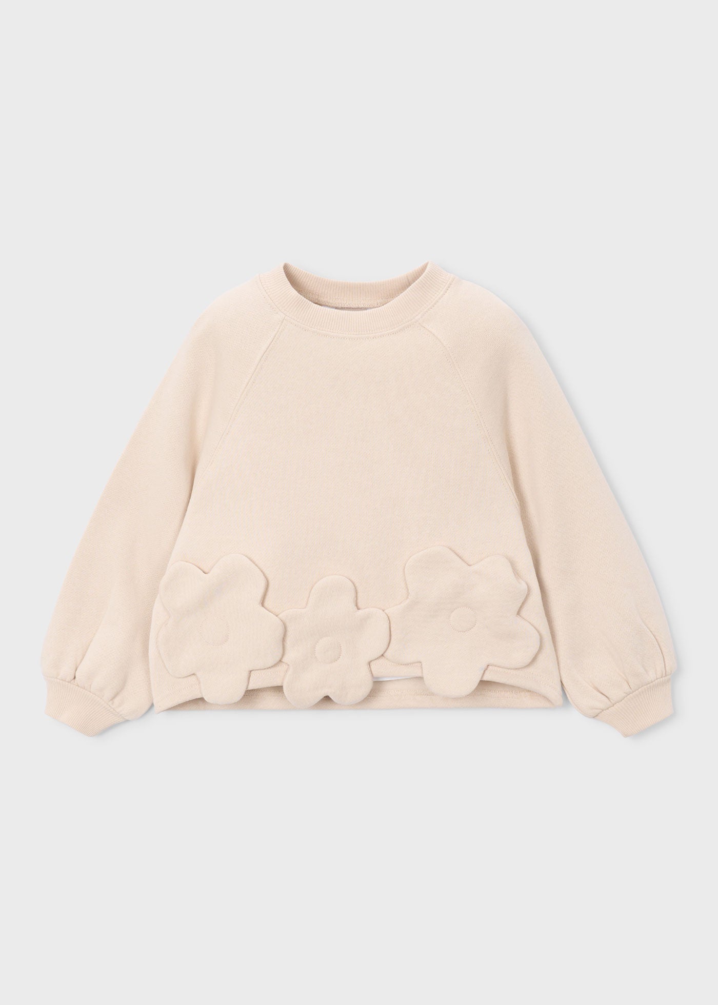 Sudaderas aplique flor niña