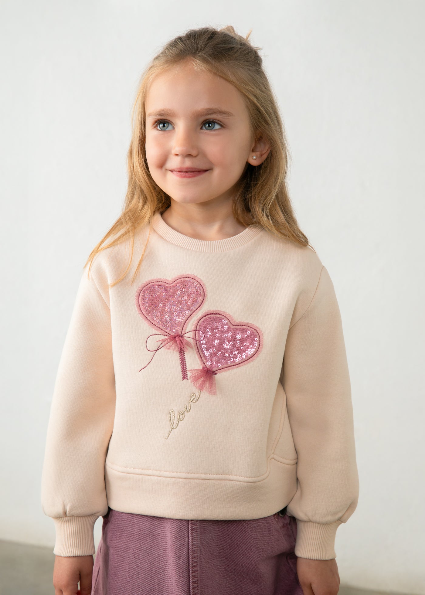Sudadera apliques niña