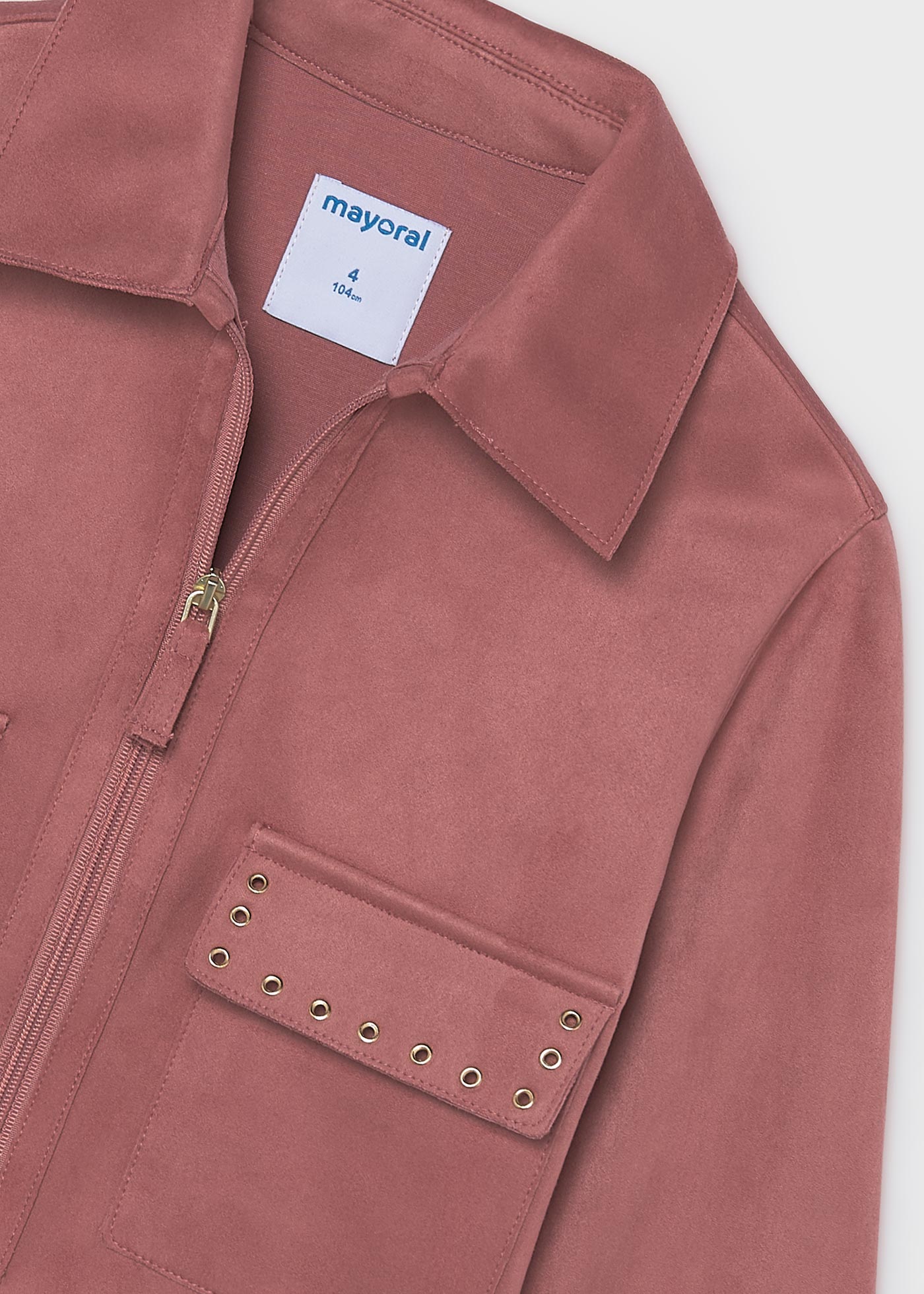 Chaqueta efecto ante niña