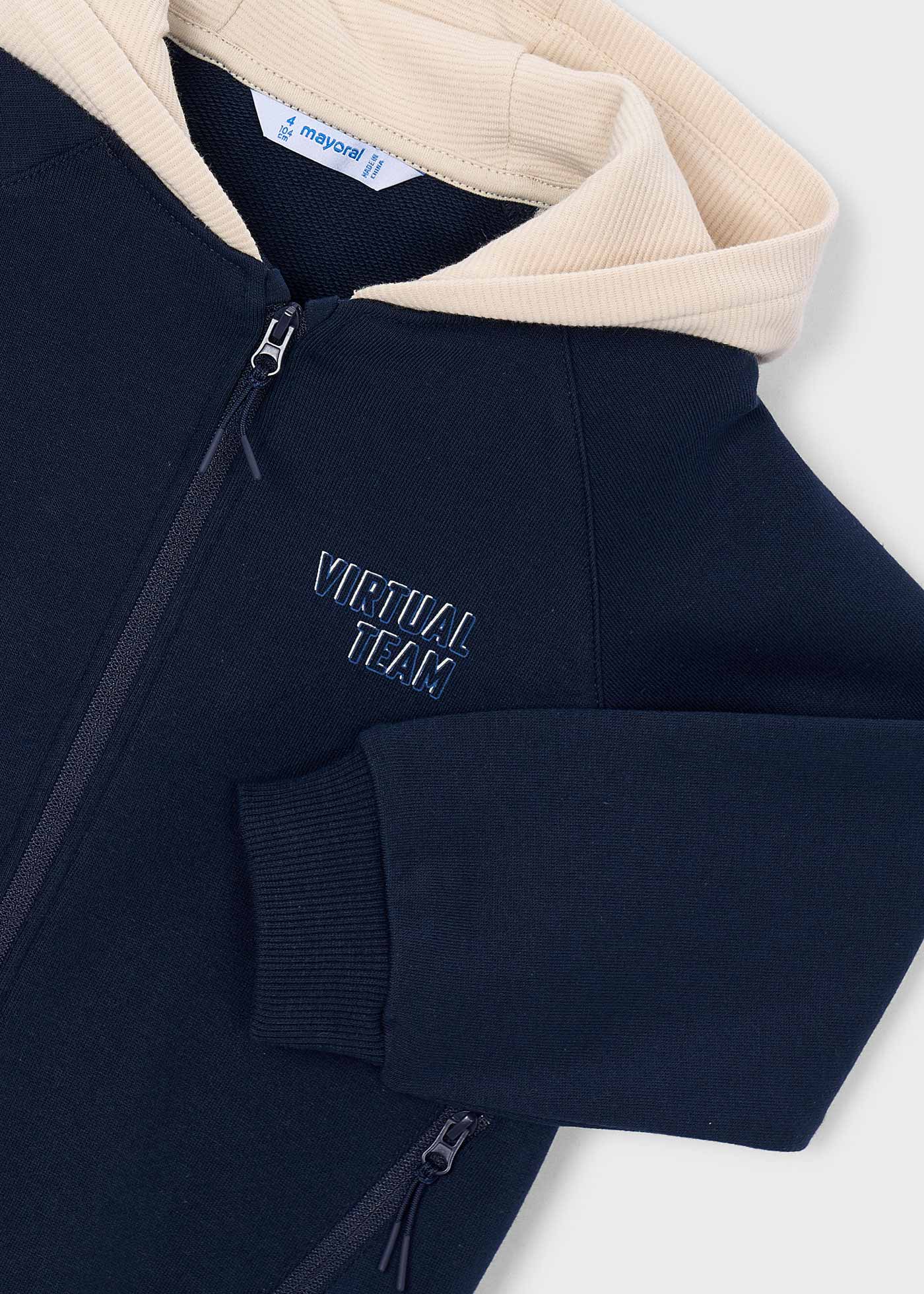 Sudadera cremallera capucha niño