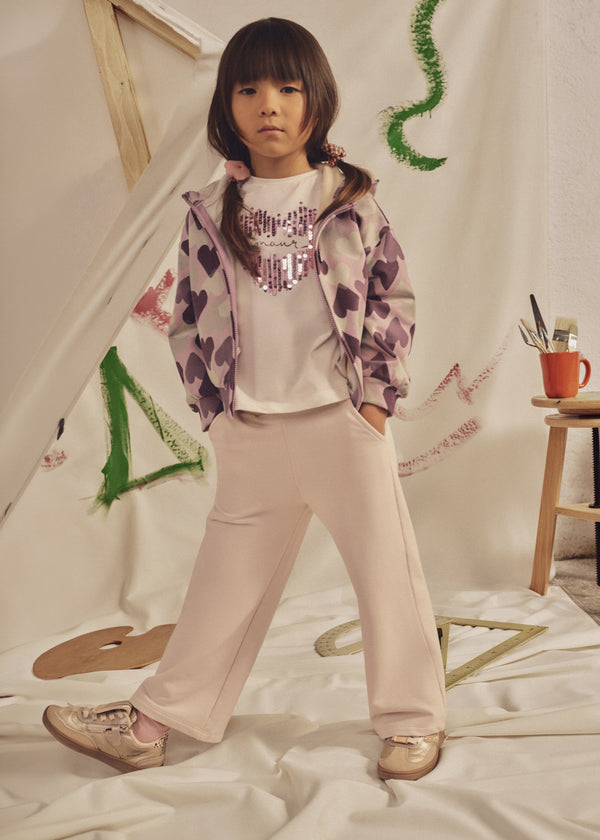 Chándal estampado 2 pantalones niña