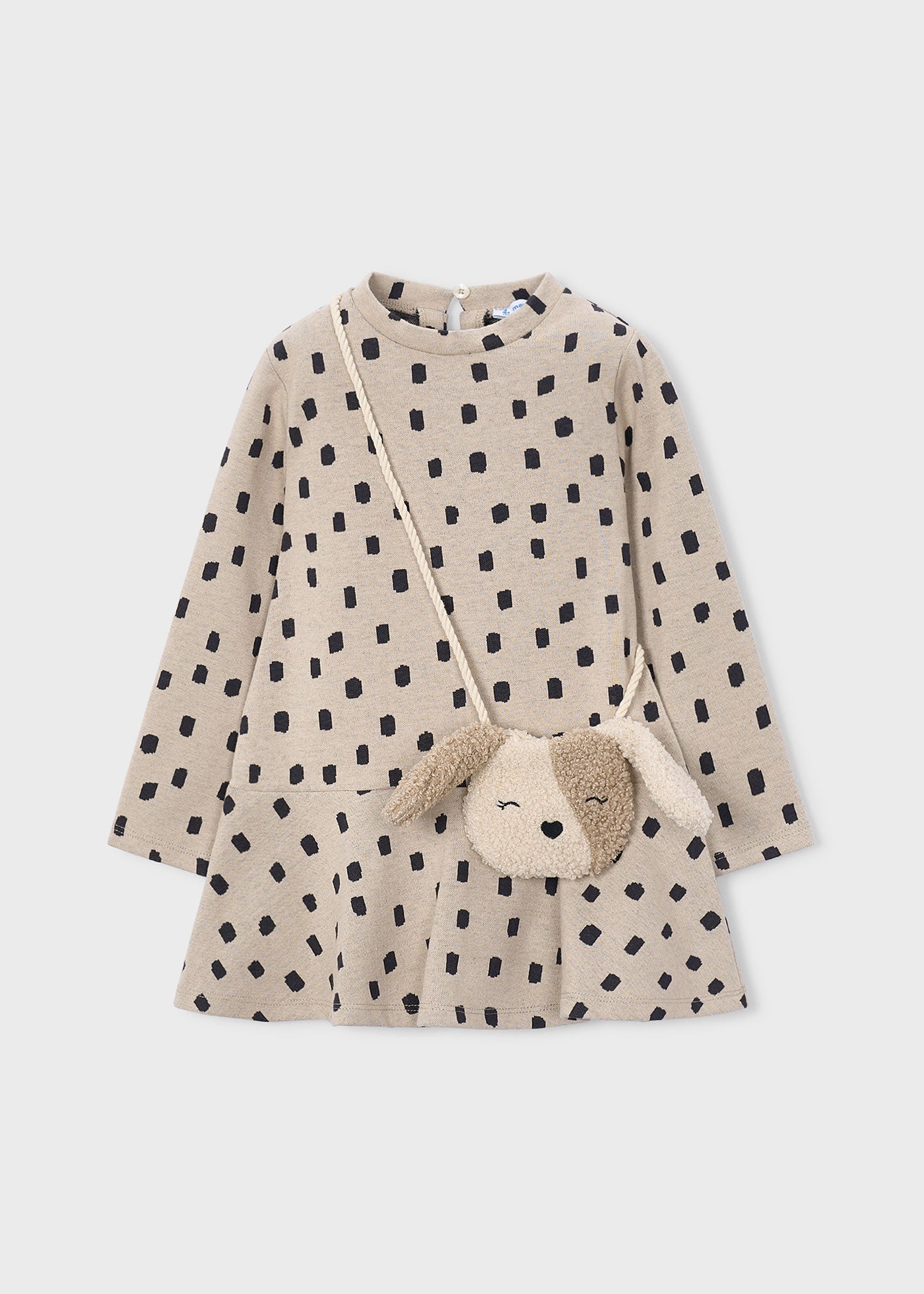 Vestido estampado con bolso niña