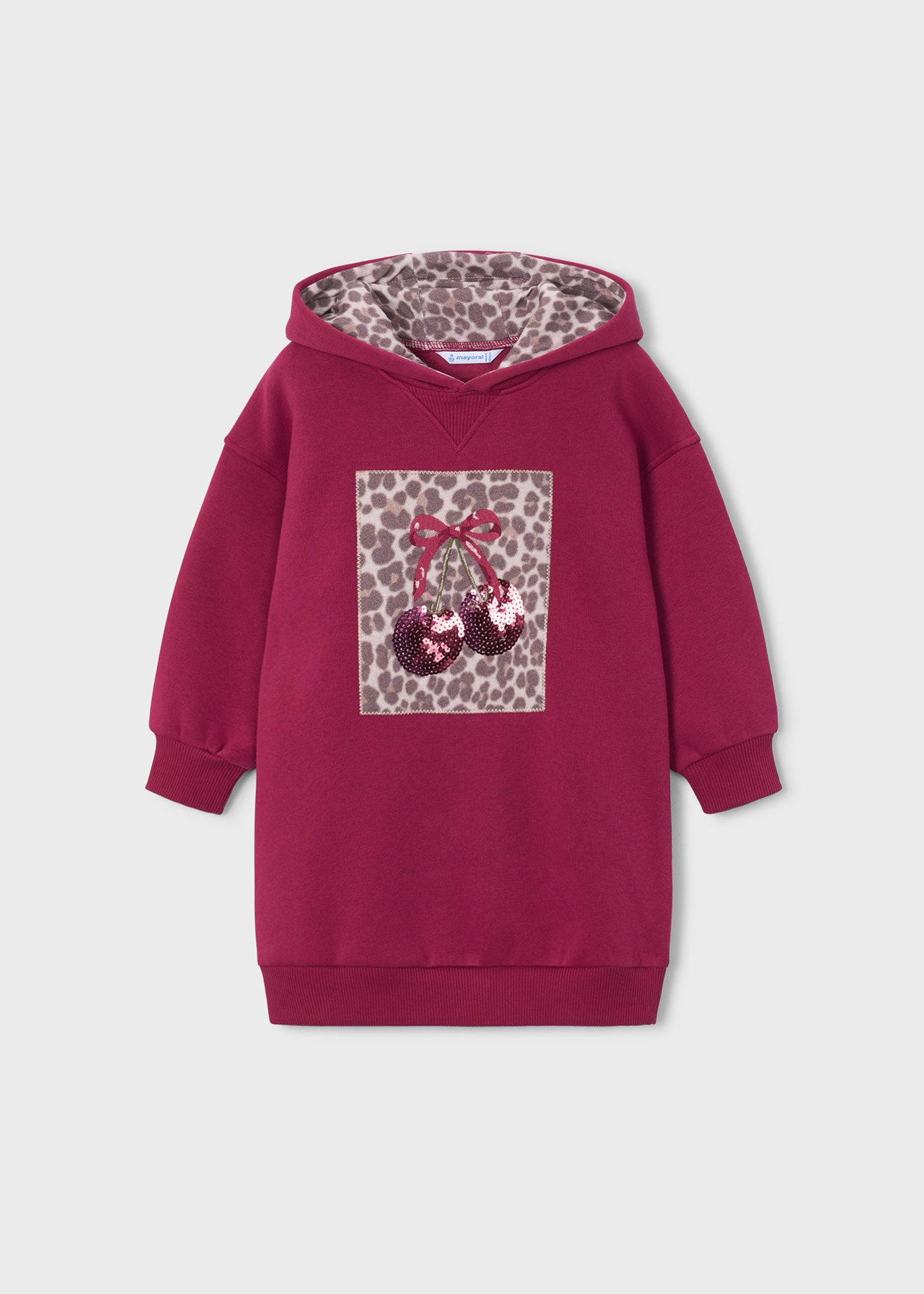 Vestido felpa con capucha niña