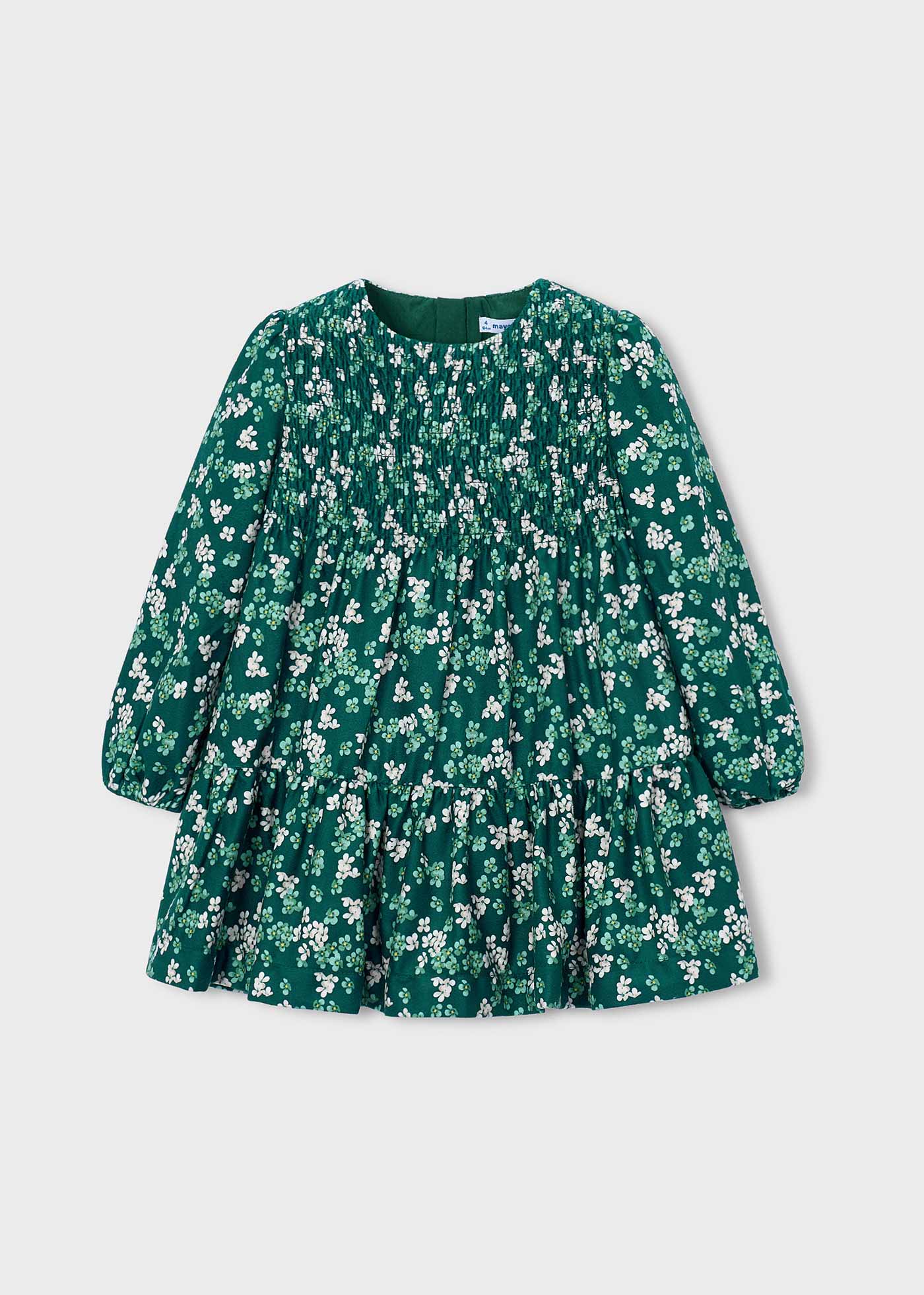 Vestido terciopelo estampado niña