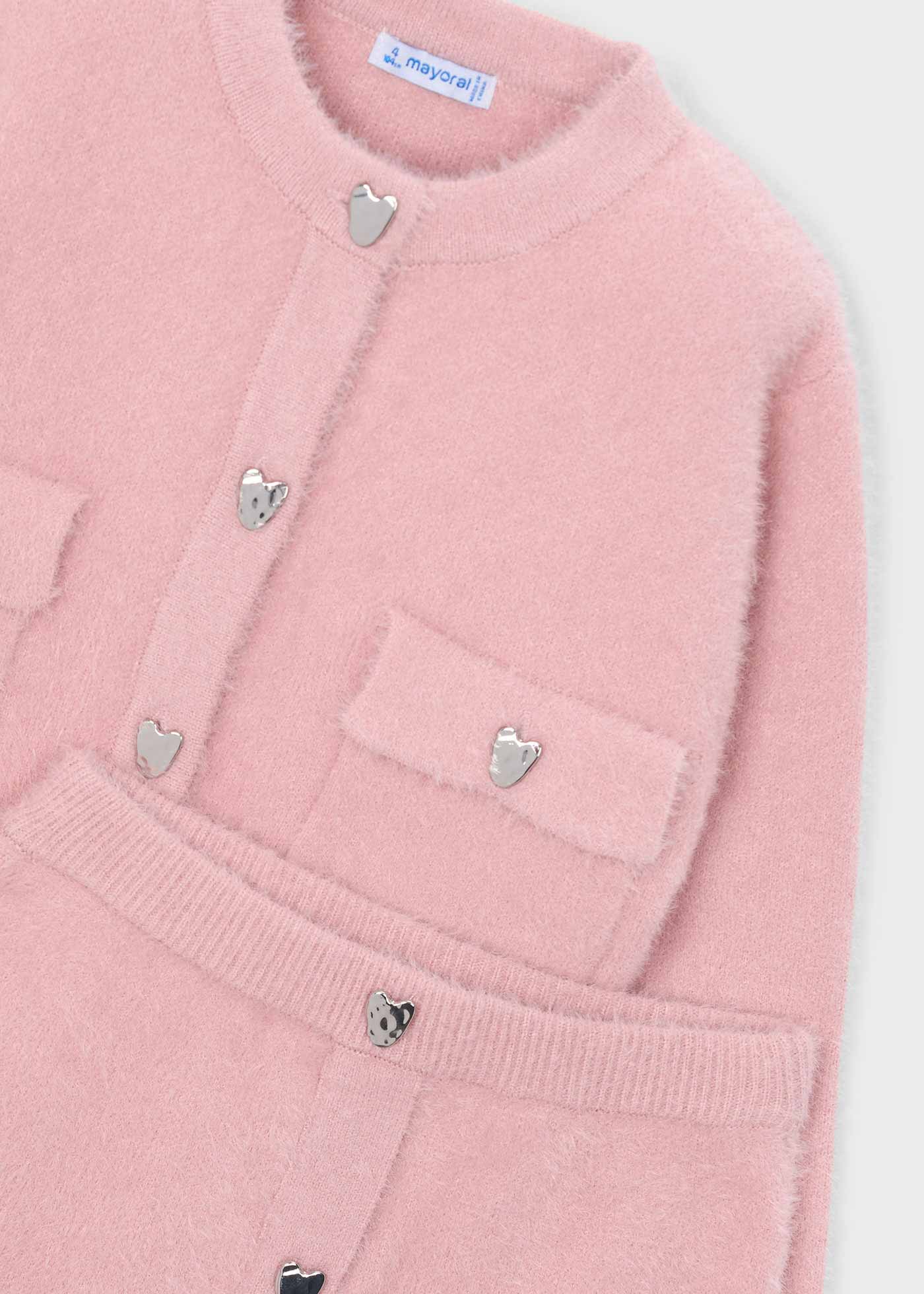 Conjunto falda y rebeca tricot niña