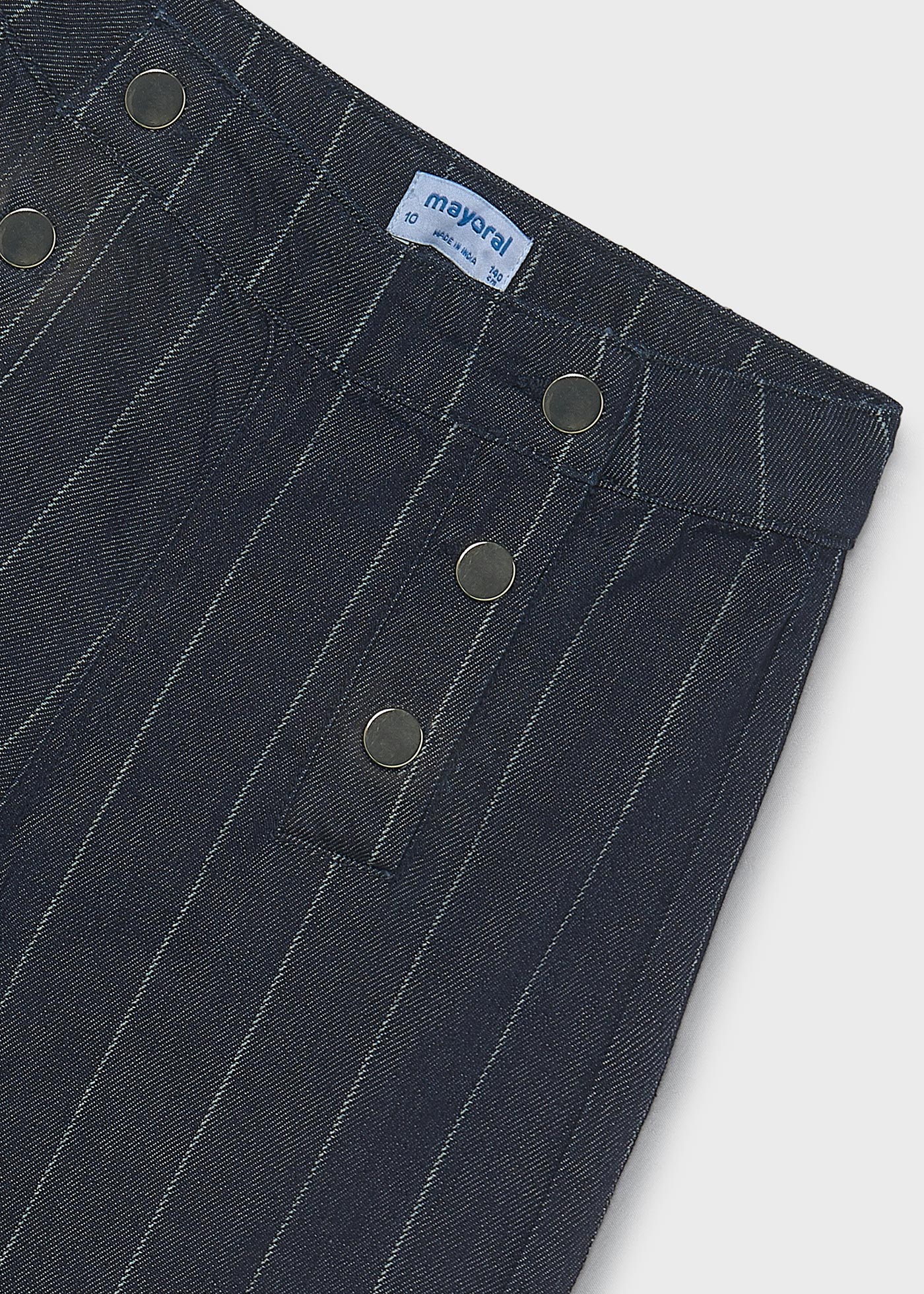 Pantalón vaquero rayas wide leg chica