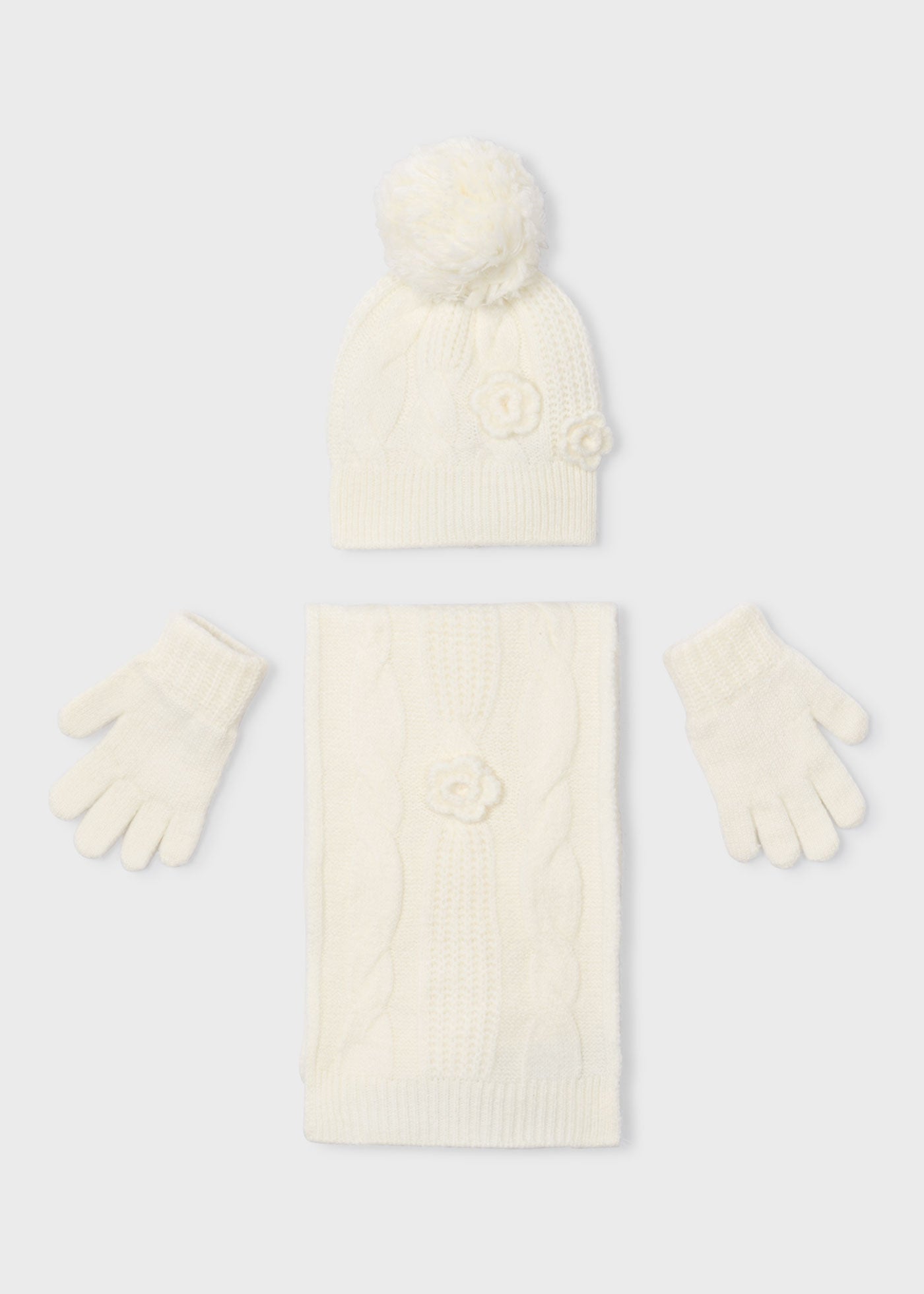 Conjunto 3 piezas bufanda niña