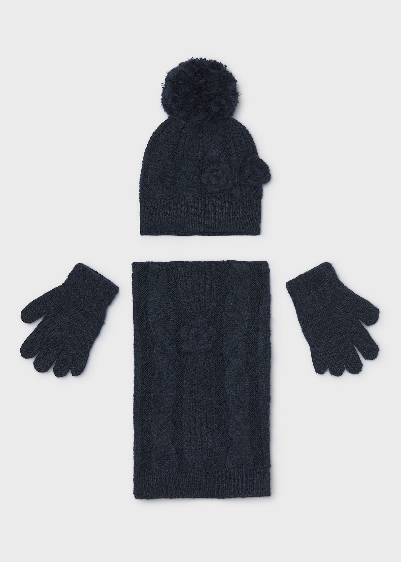 Conjunto 3 piezas bufanda niña