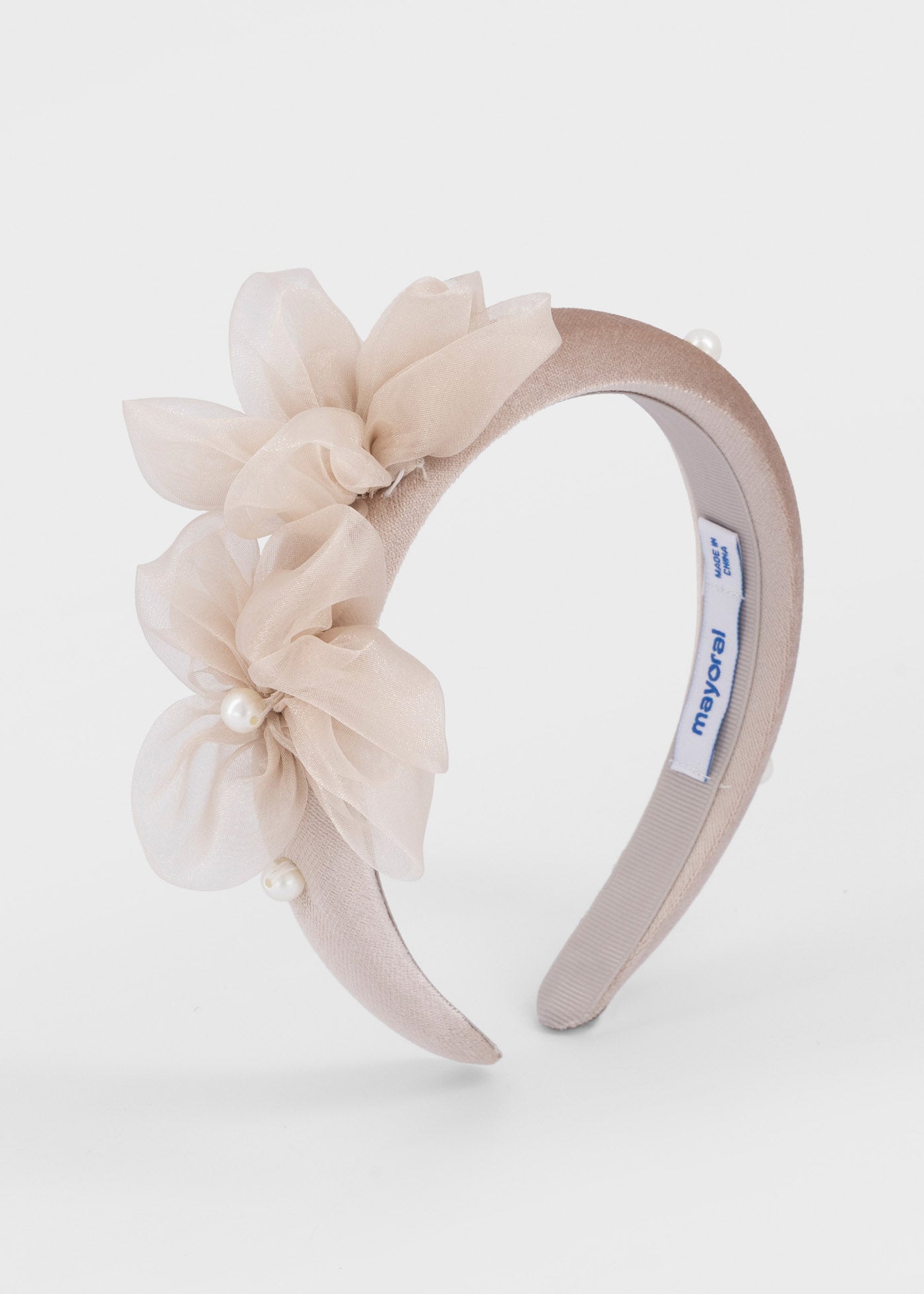 Diadema terciopelo flores niña