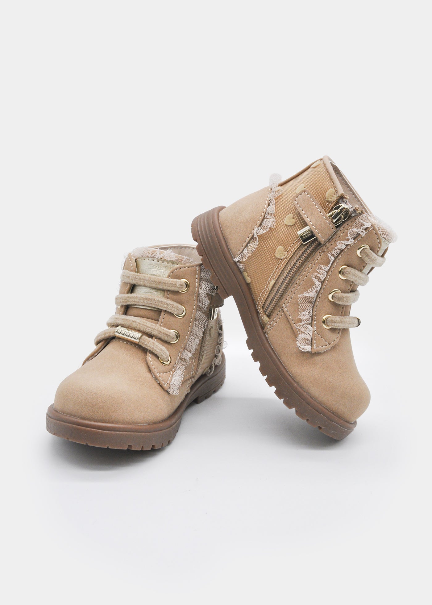 Botin biker corazones bebé