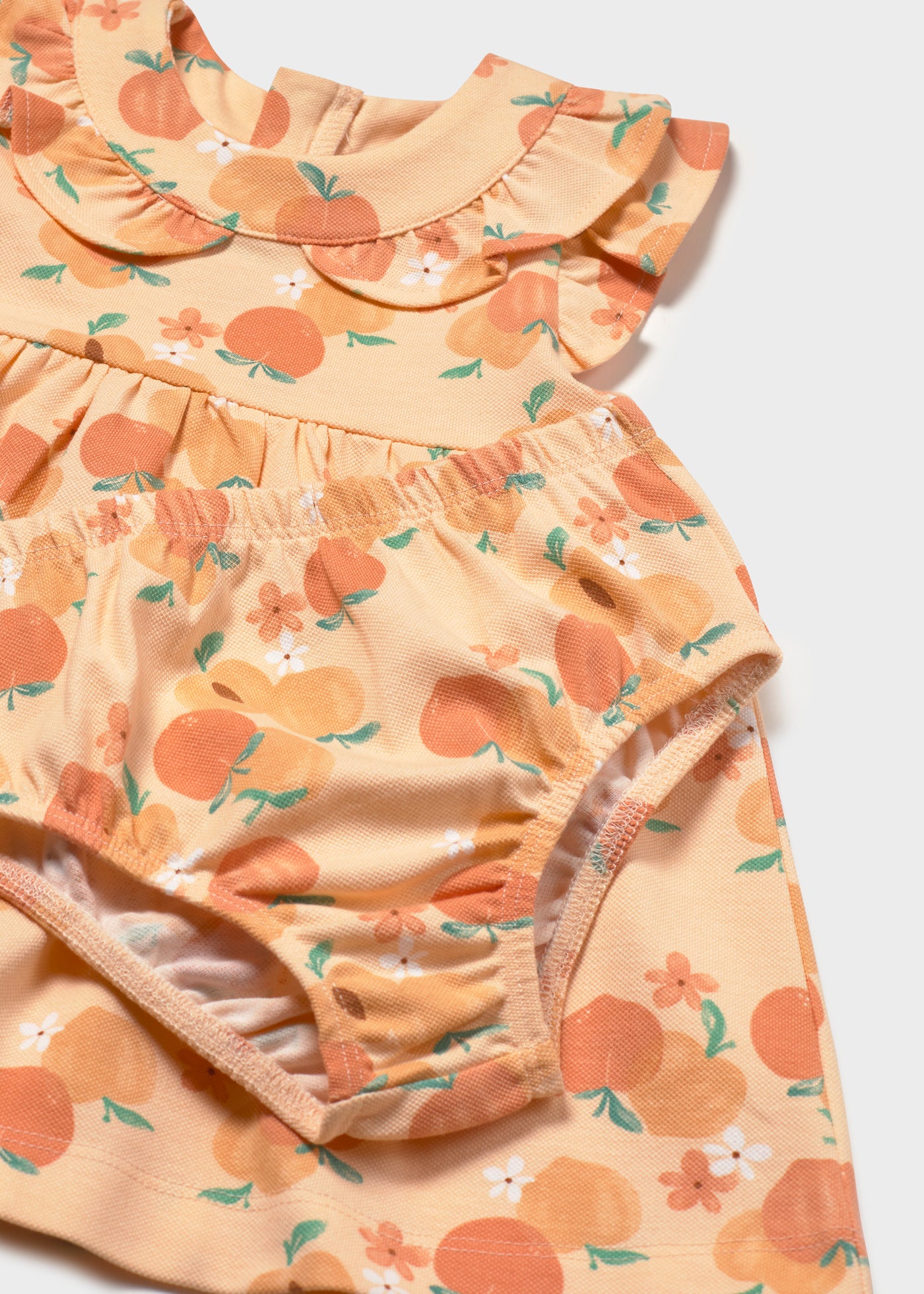 Vestido estampado melocotones bebé