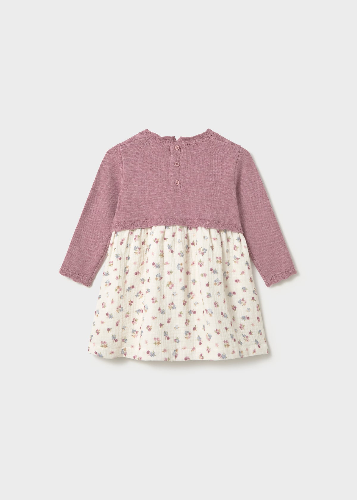 Vestido combinado tricot bebé