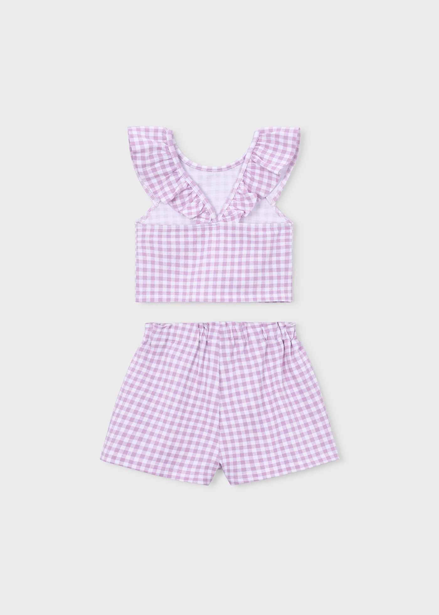 Conjunto bermuda vichy niña