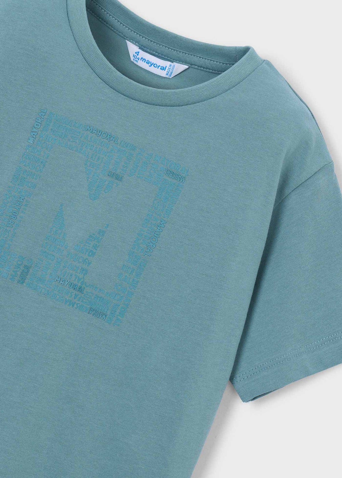 Camiseta básica letra niño