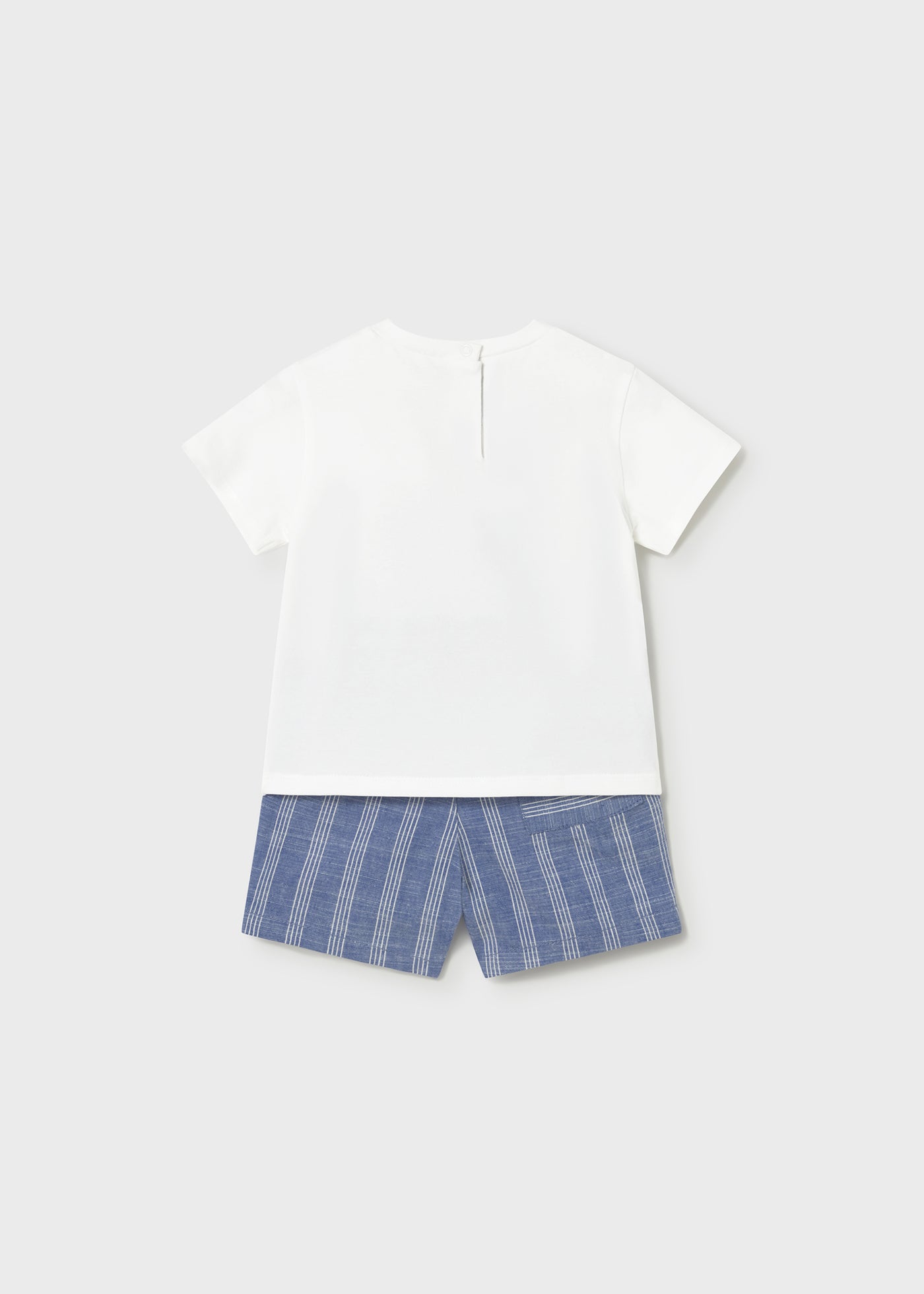 Conjunto bermuda y camiseta con lino bebé