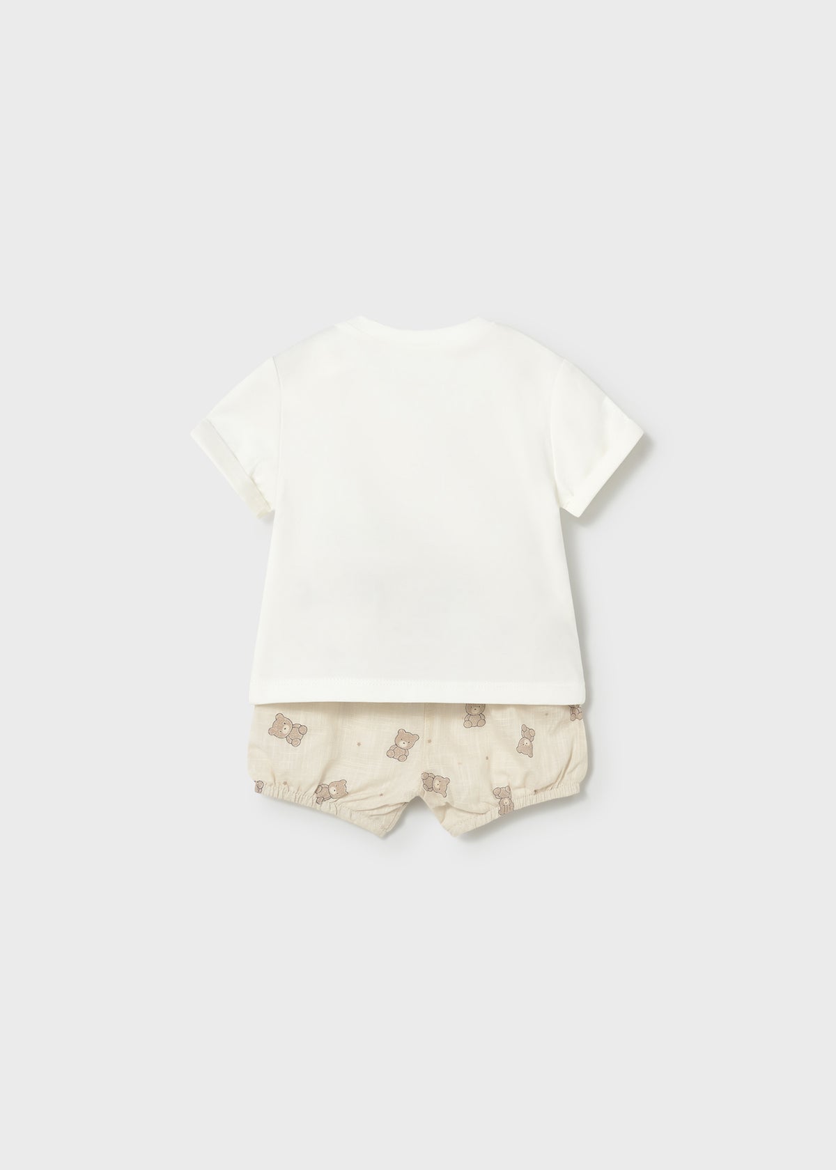 Conjunto pantalón corto estampado y camiseta recién nacido