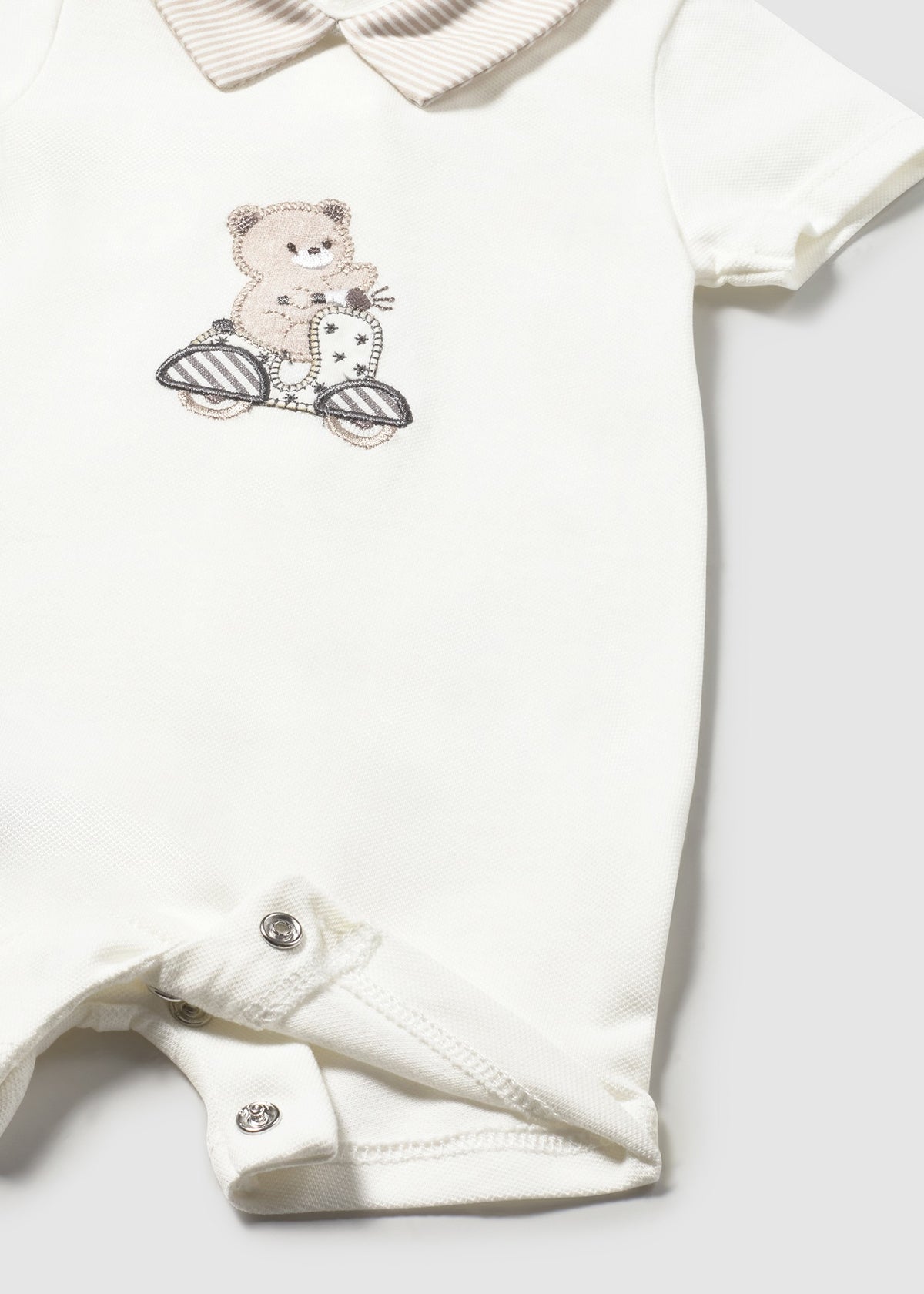 Set 2 pijamas cortos cuello bebé recién nacido