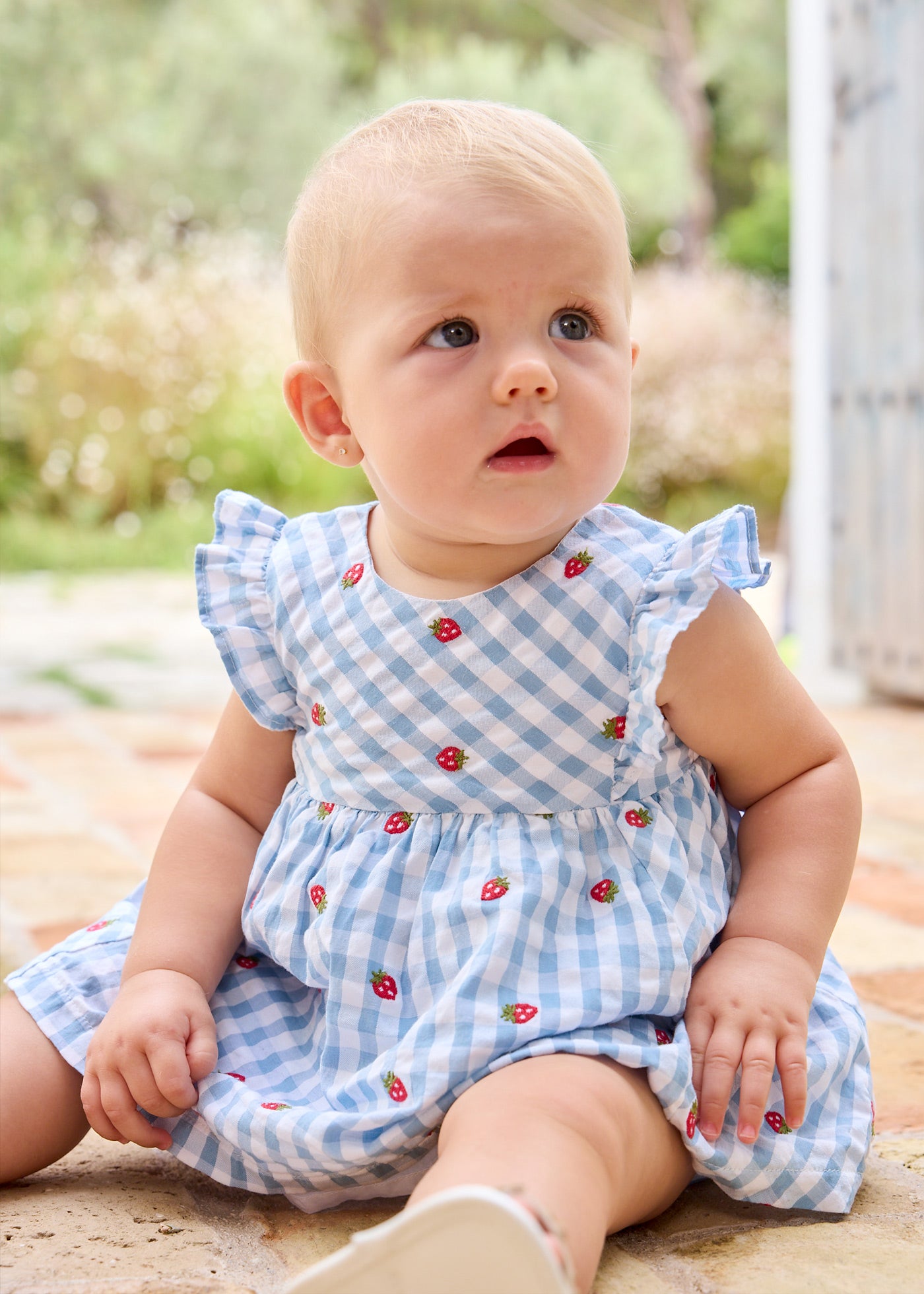 Vestido con cubrepañal recién nacida
