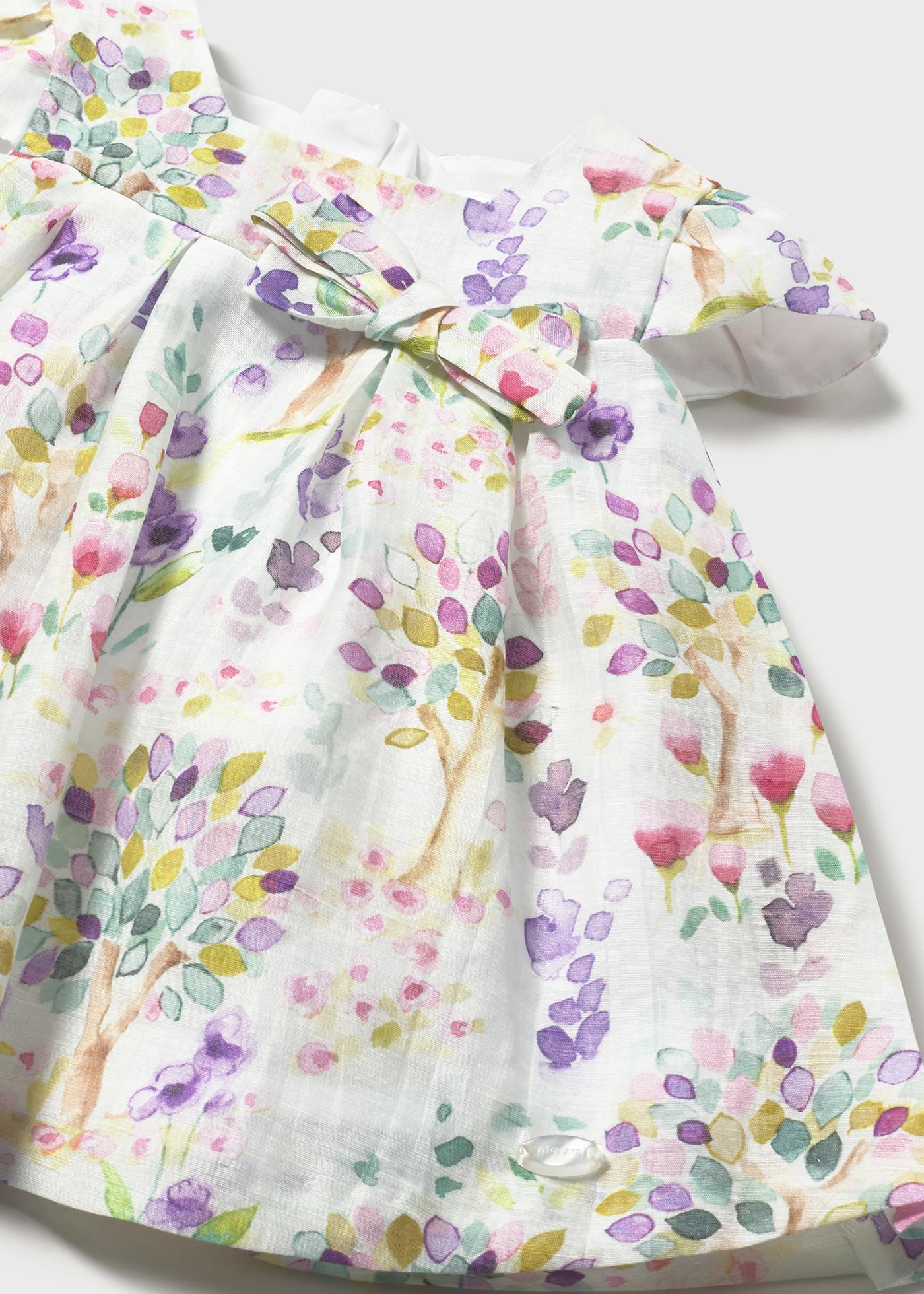 Vestido estampado ceremonia recién nacida