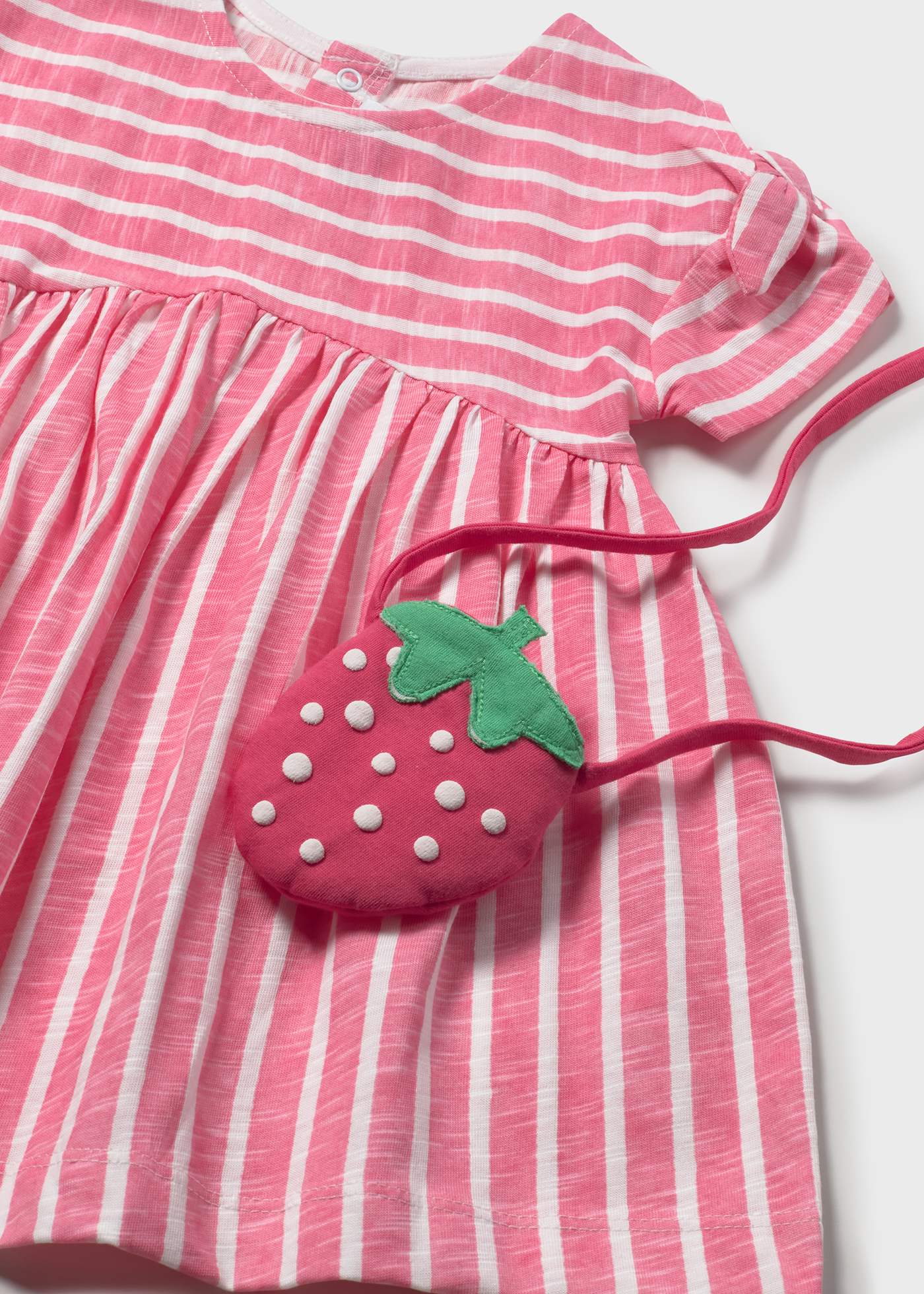 Vestido estampado con bolso bebé