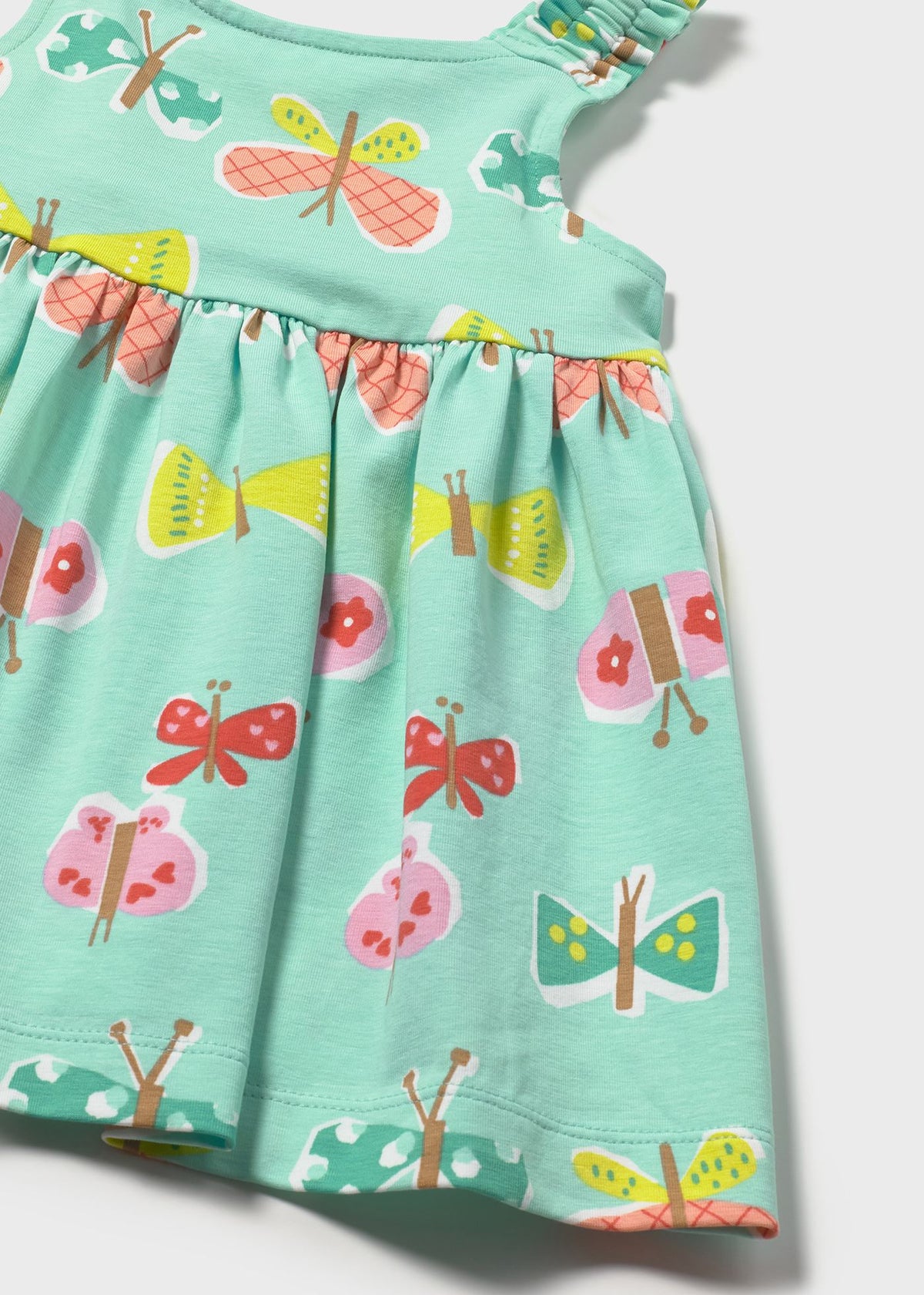 Vestido estampado con cubrepañal bebé