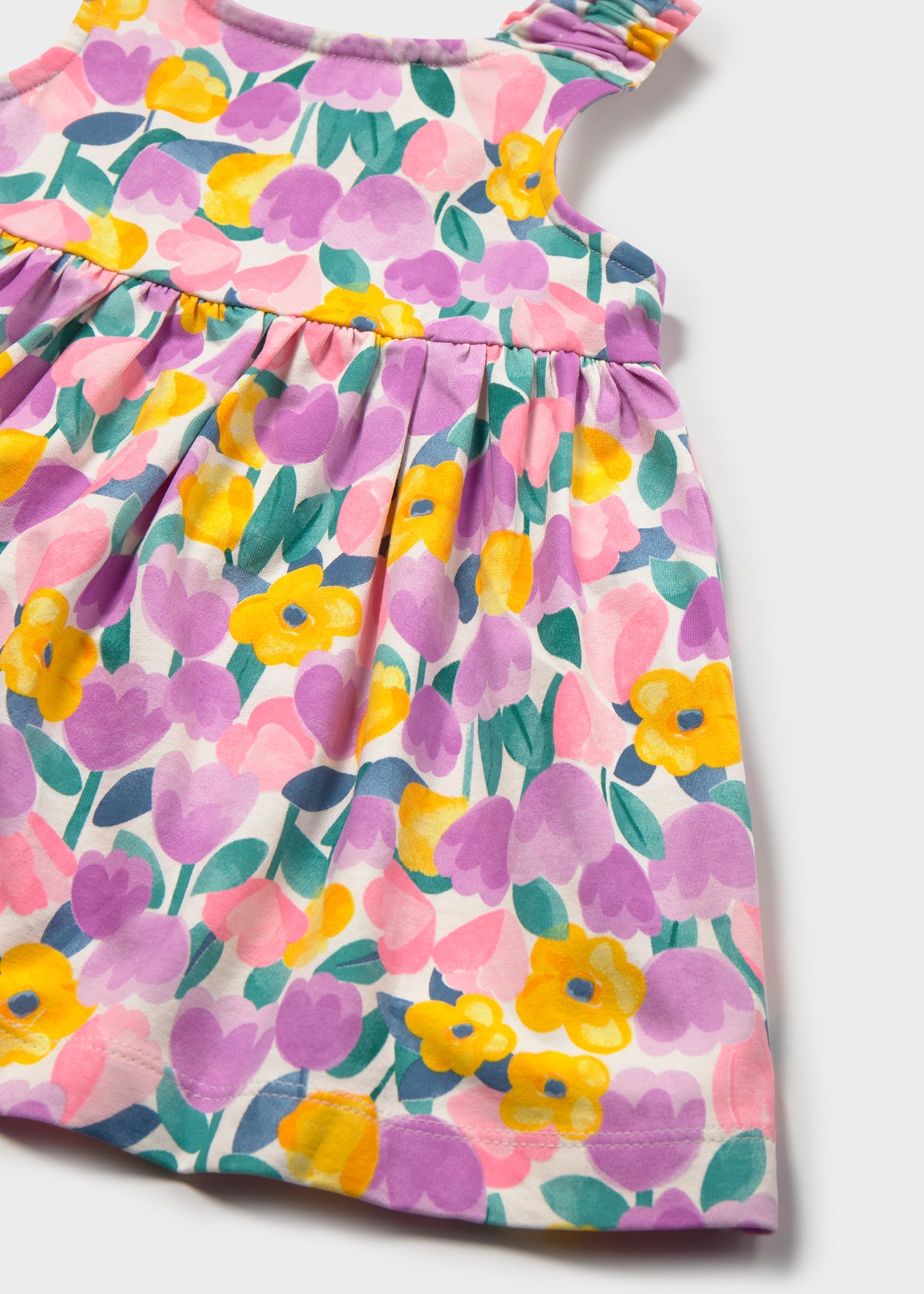 Vestido estampado con cubrepañal bebé