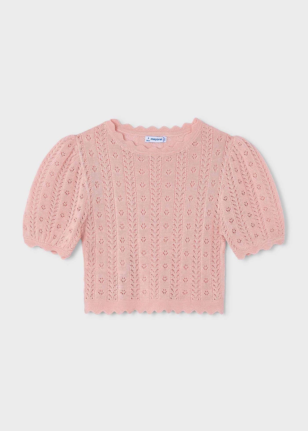 Camiseta cuello ondas niña