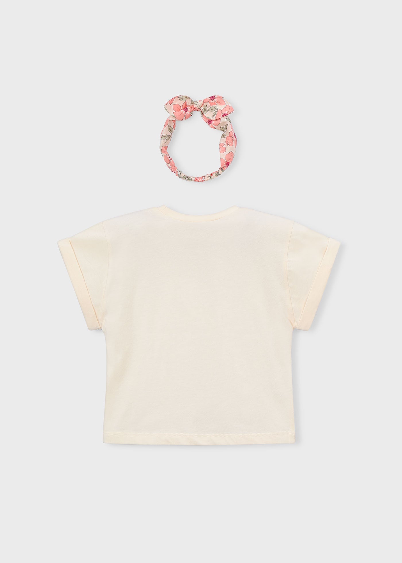 Camiseta con coletero estampado niña