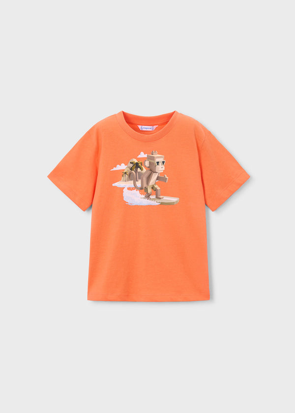 Camiseta estampado mono surf niño