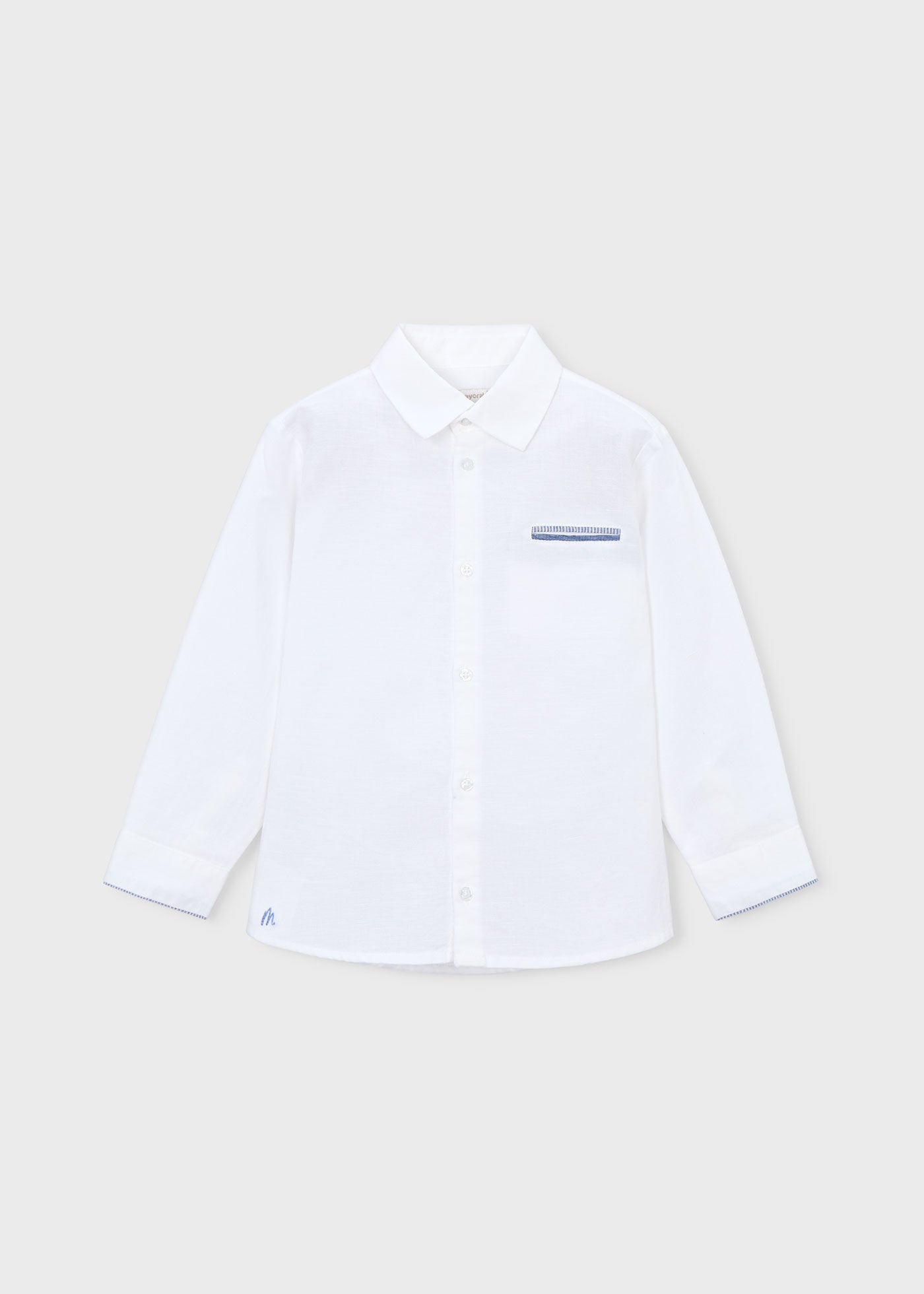 Camisa manga larga con lino vestir niño