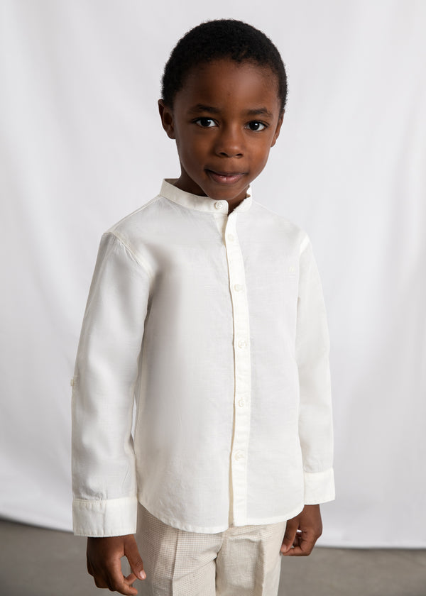 Camisa manga larga con lino niño
