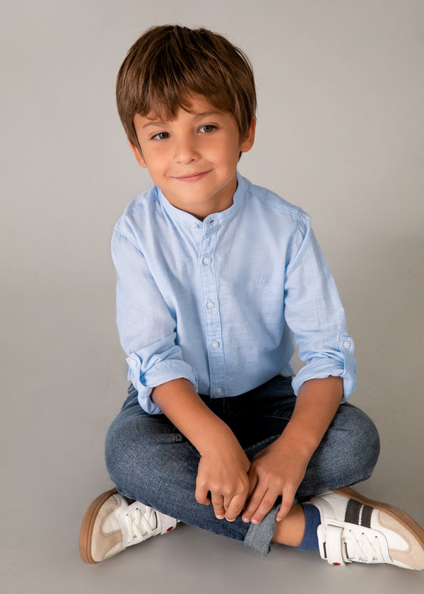 Camisa manga larga con lino niño