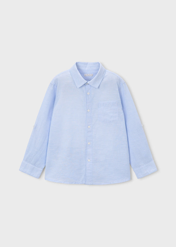 Camisa manga larga con lino niño