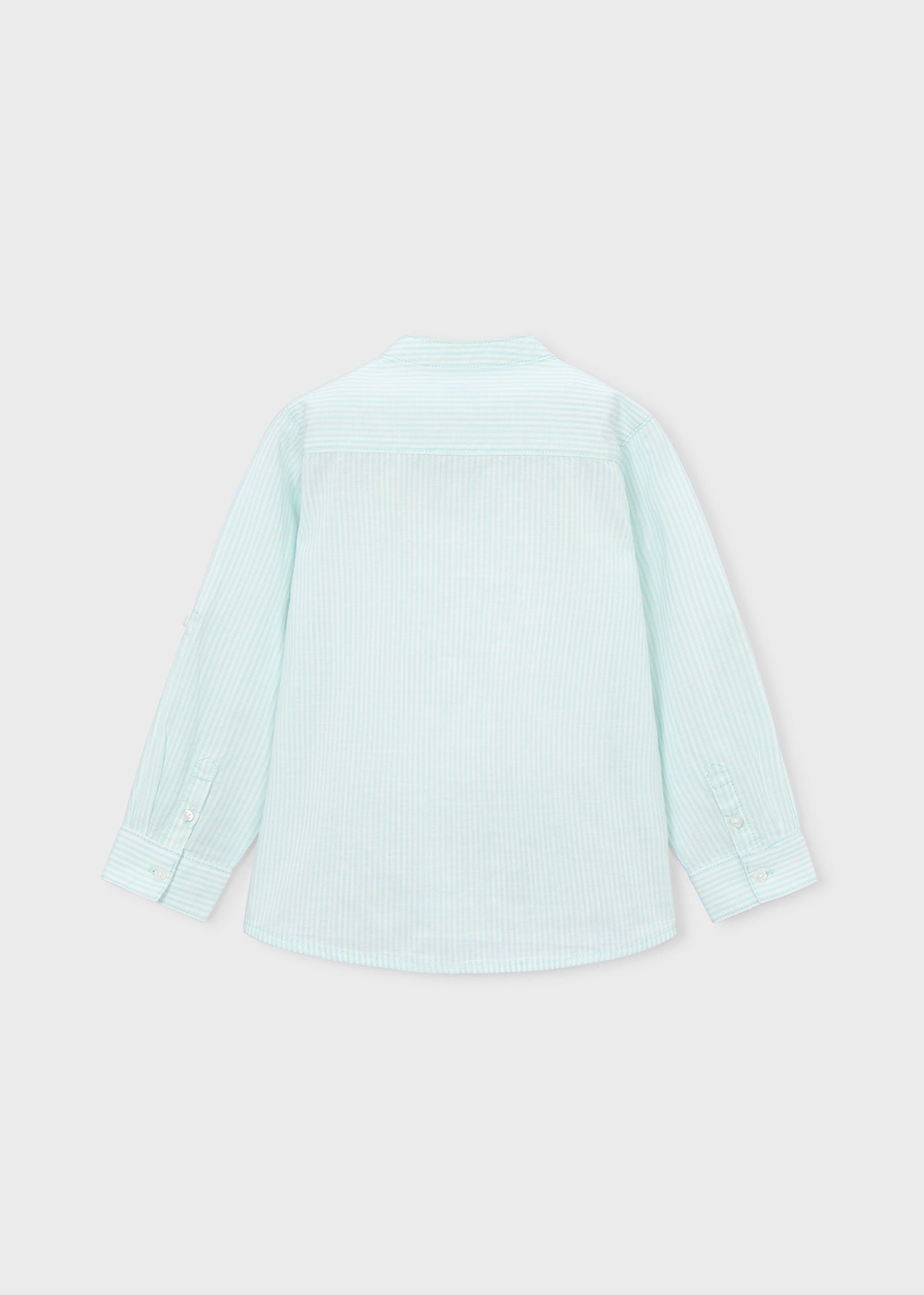 Camisa manga larga rayas cuello mao niño