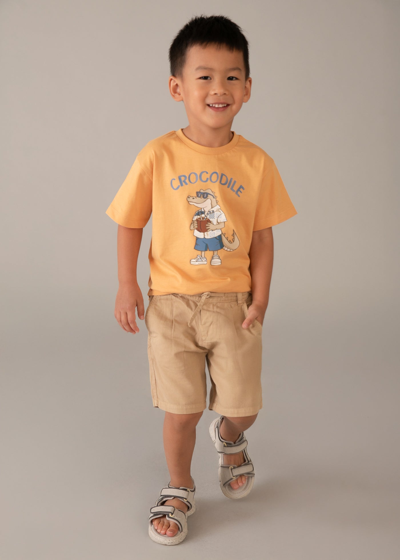 Bermuda relaxed fit con lino niño