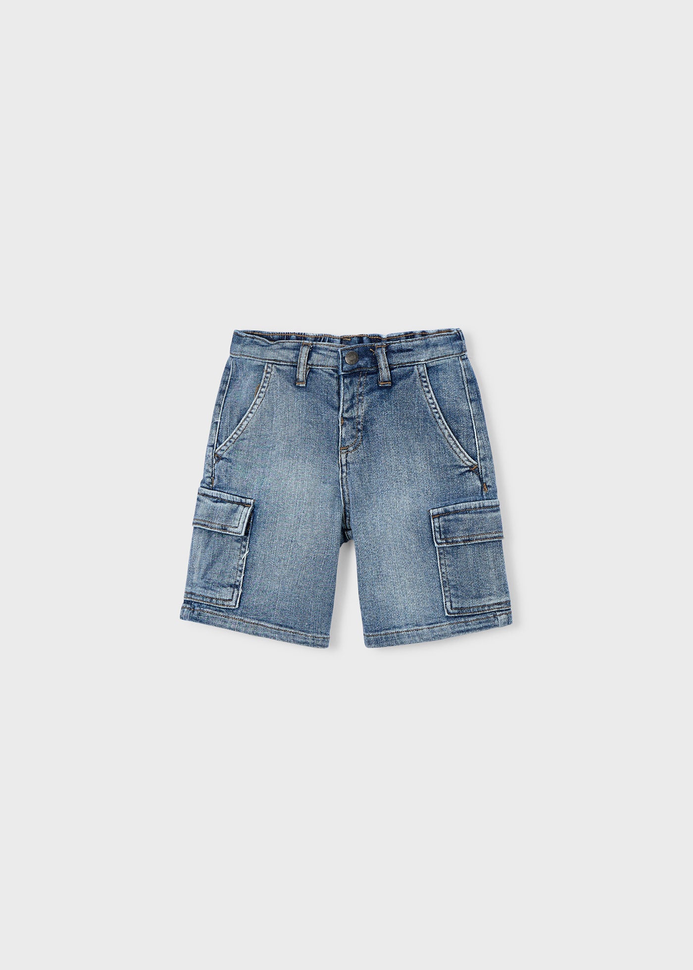 Bermuda vaquera cargo niño