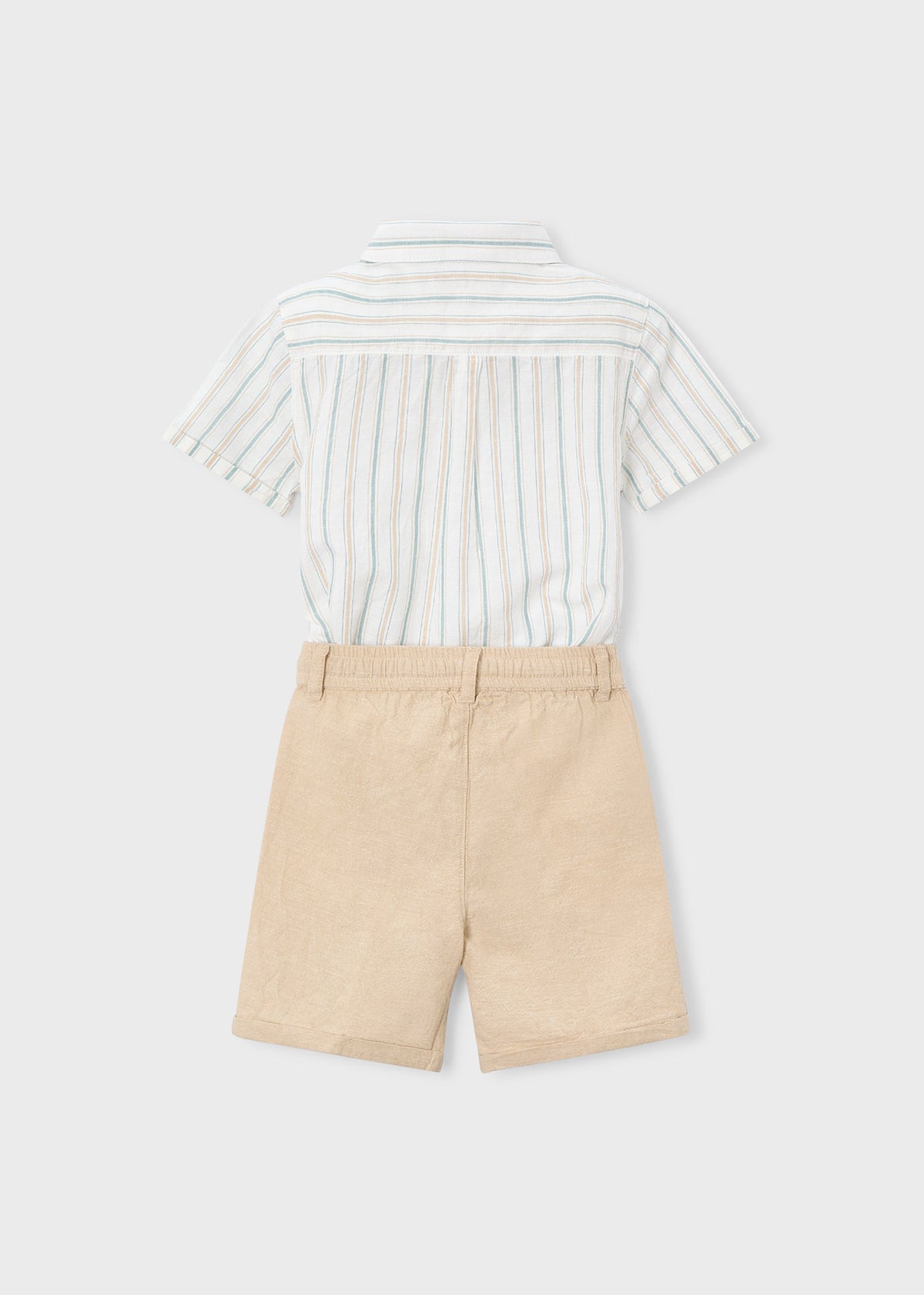Conjunto bermuda y camisa con lino niño
