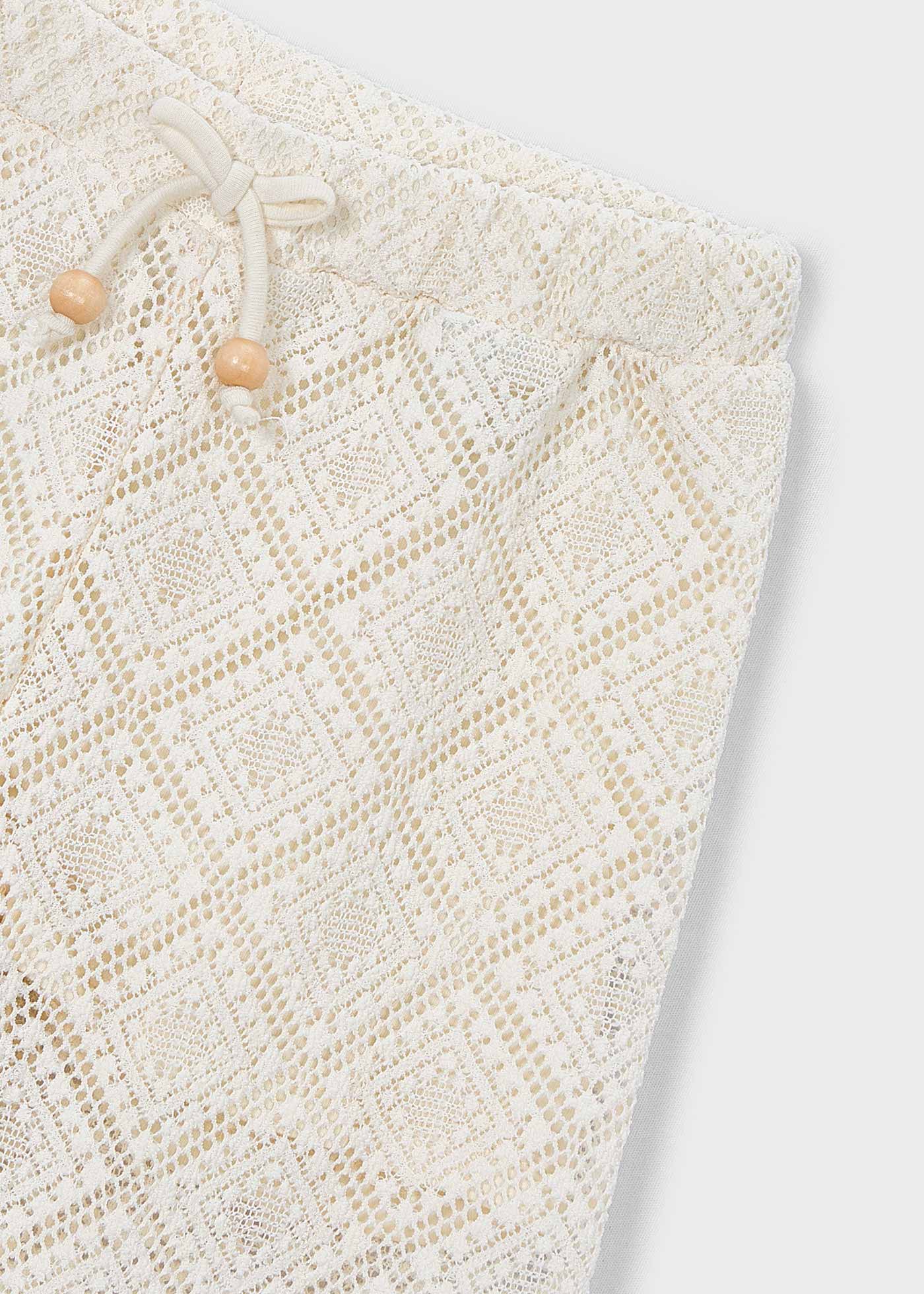 Pantalón largo crochet niña